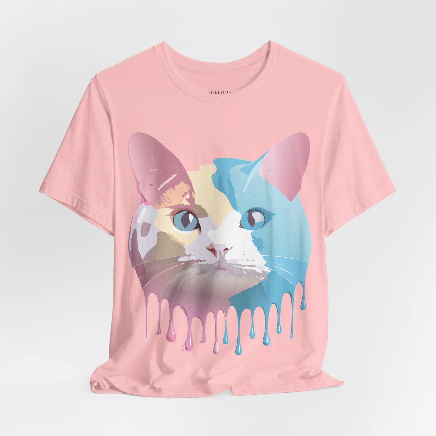 Natural Cotton Tee Shirt with Cat Printify