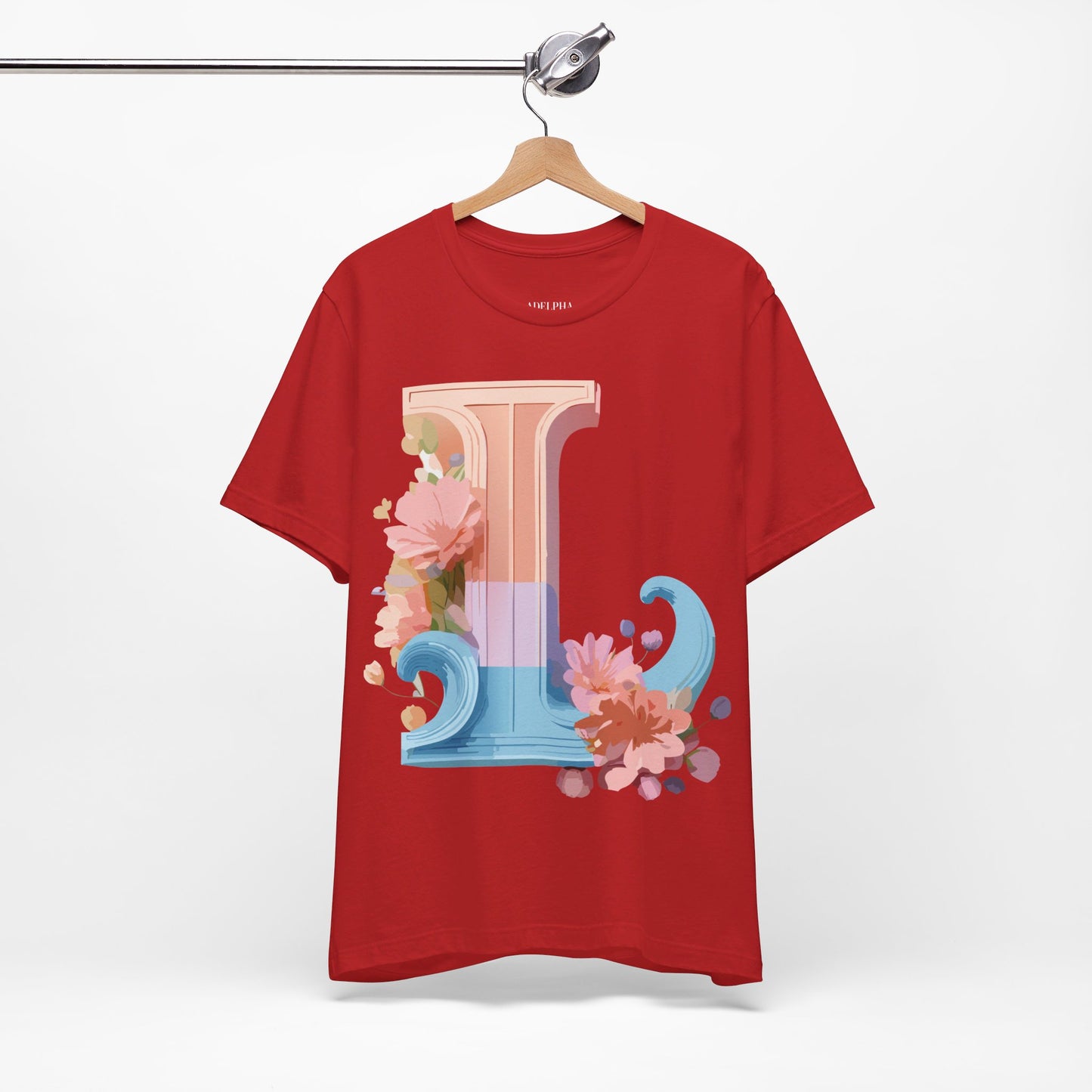 Natural Cotton Tee Shirt - Letters Collection - L Printify
