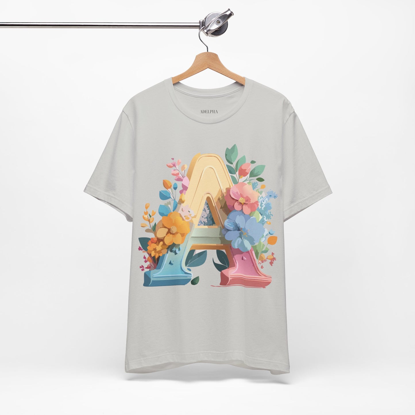 Natural Cotton Tee Shirt - Letters Collection - A Printify