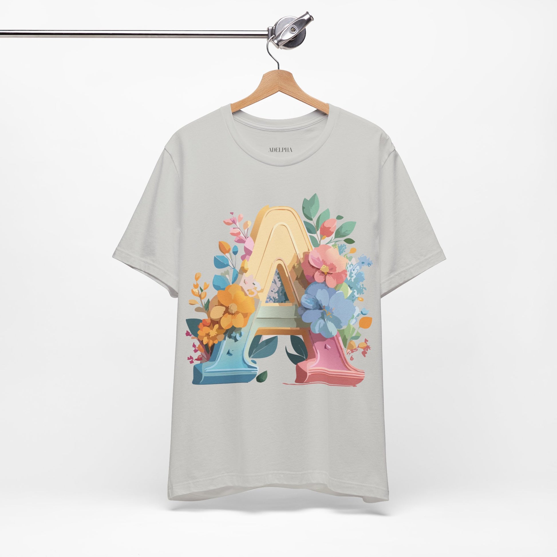 Natural Cotton Tee Shirt - Letters Collection - A Printify