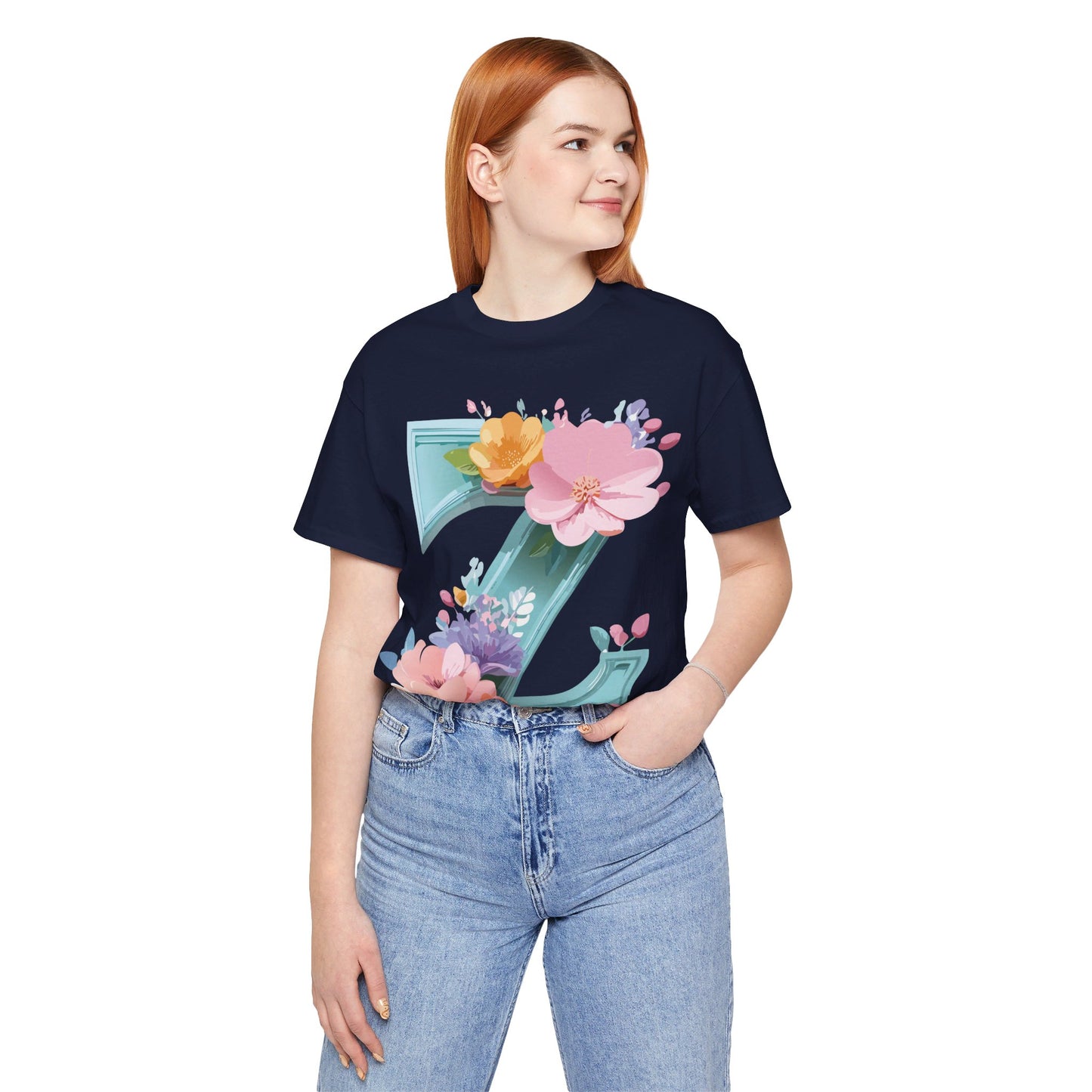 Natural Cotton Tee Shirt - Letters Collection - Z Printify