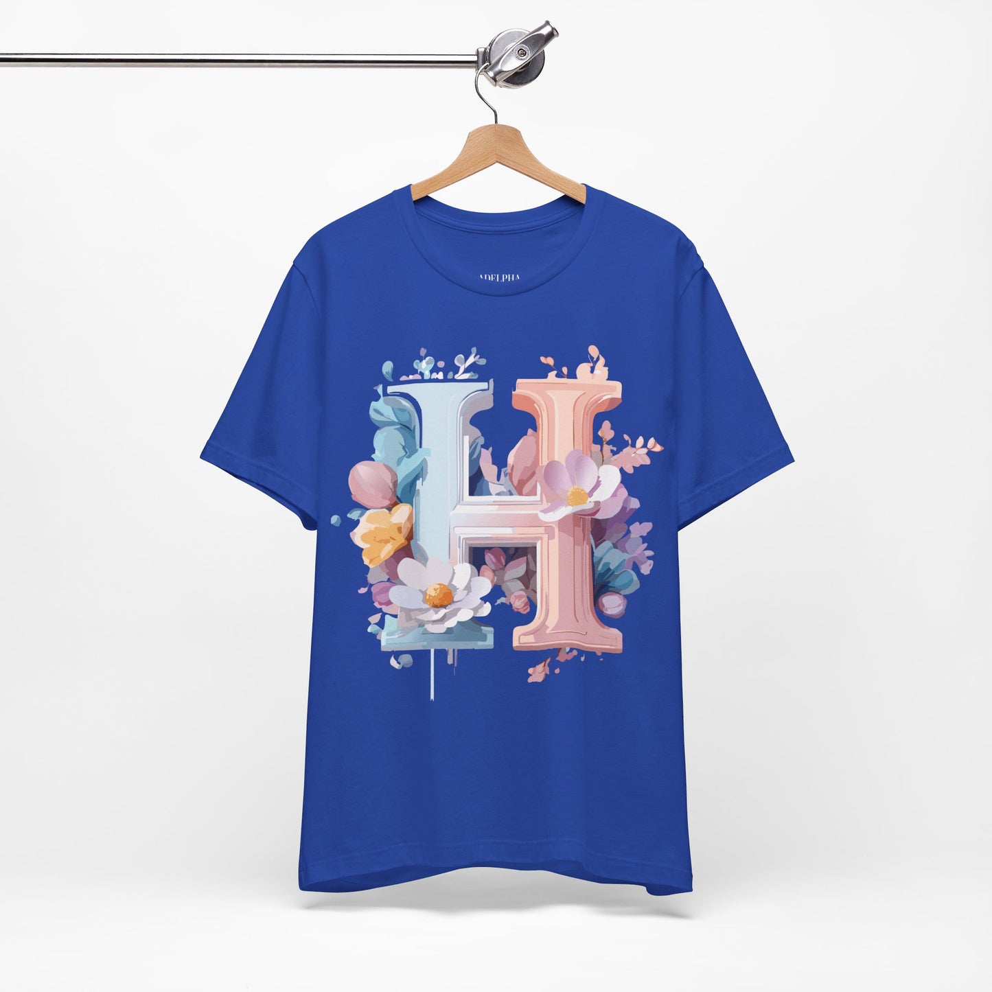 Natural Cotton Tee Shirt - Letters Collection - H Printify