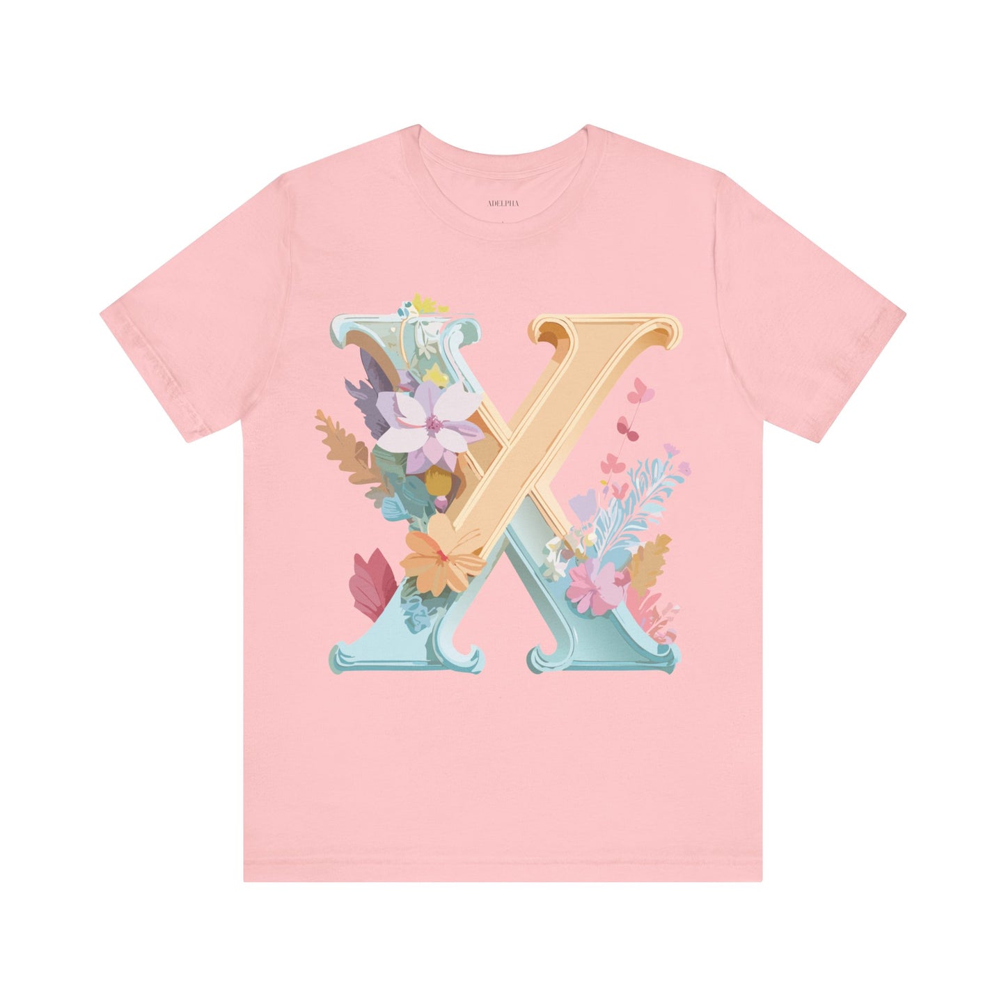 Natural Cotton Tee Shirt - Letters Collection - X Printify