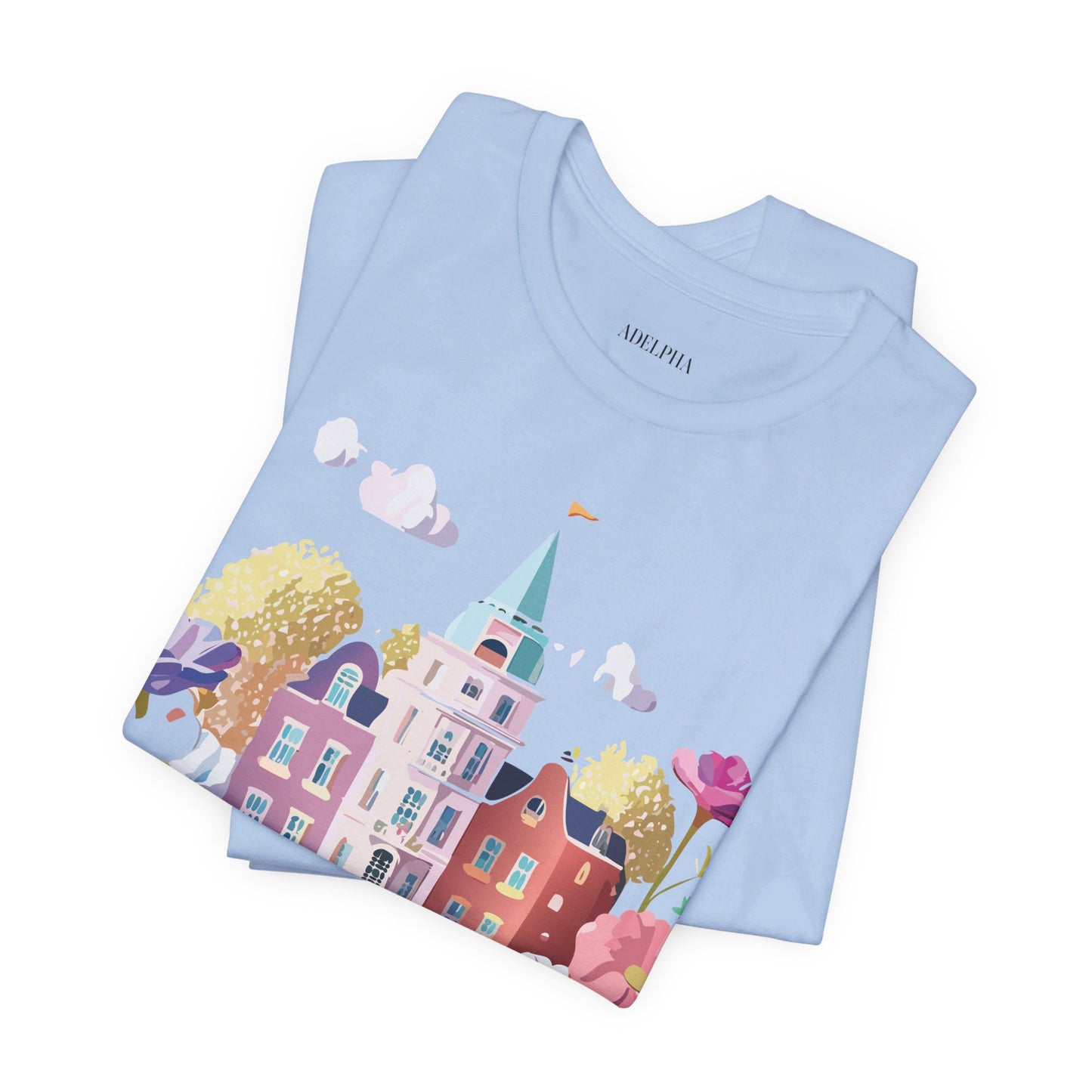 Natural Cotton Tee Shirt - Beautiful Places Collection - Amsterdam Printify