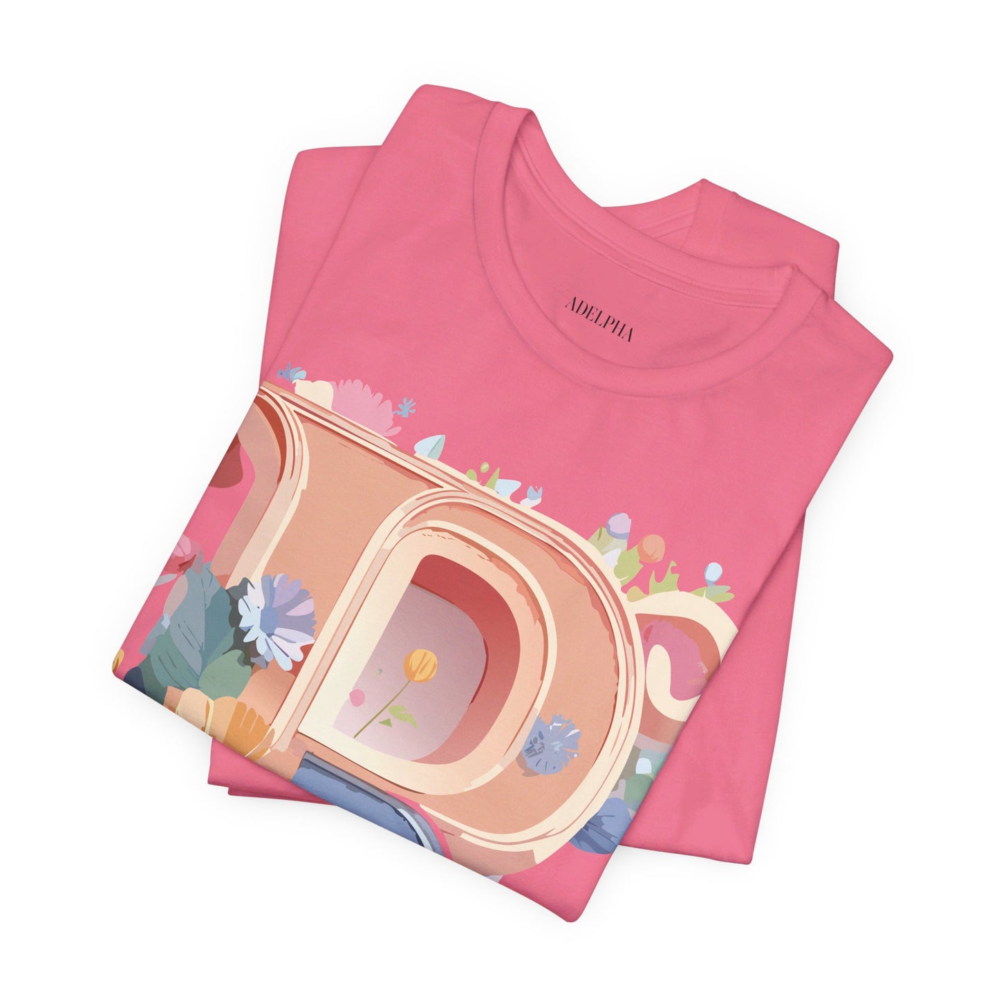 Natural Cotton Tee Shirt - Letters Collection - R Printify