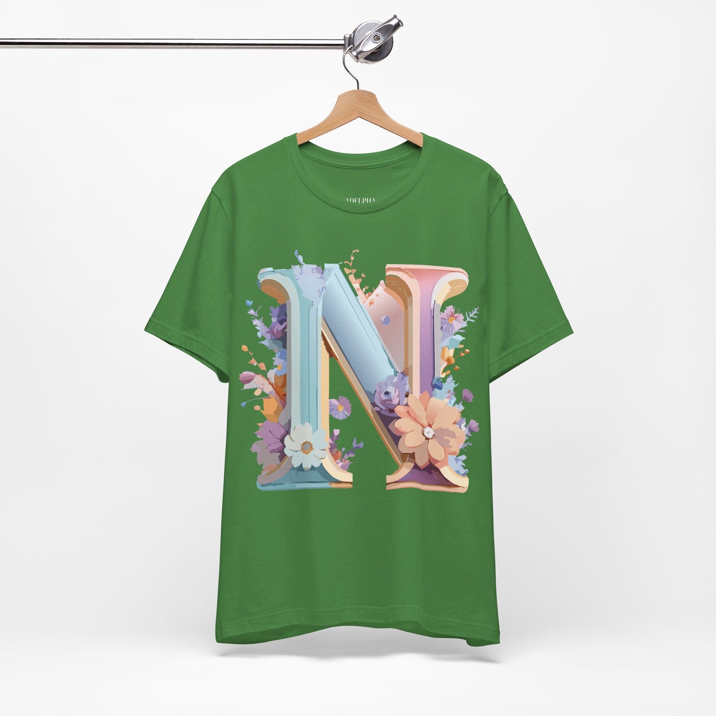 Natural Cotton Tee Shirt - Letters Collection - N Printify