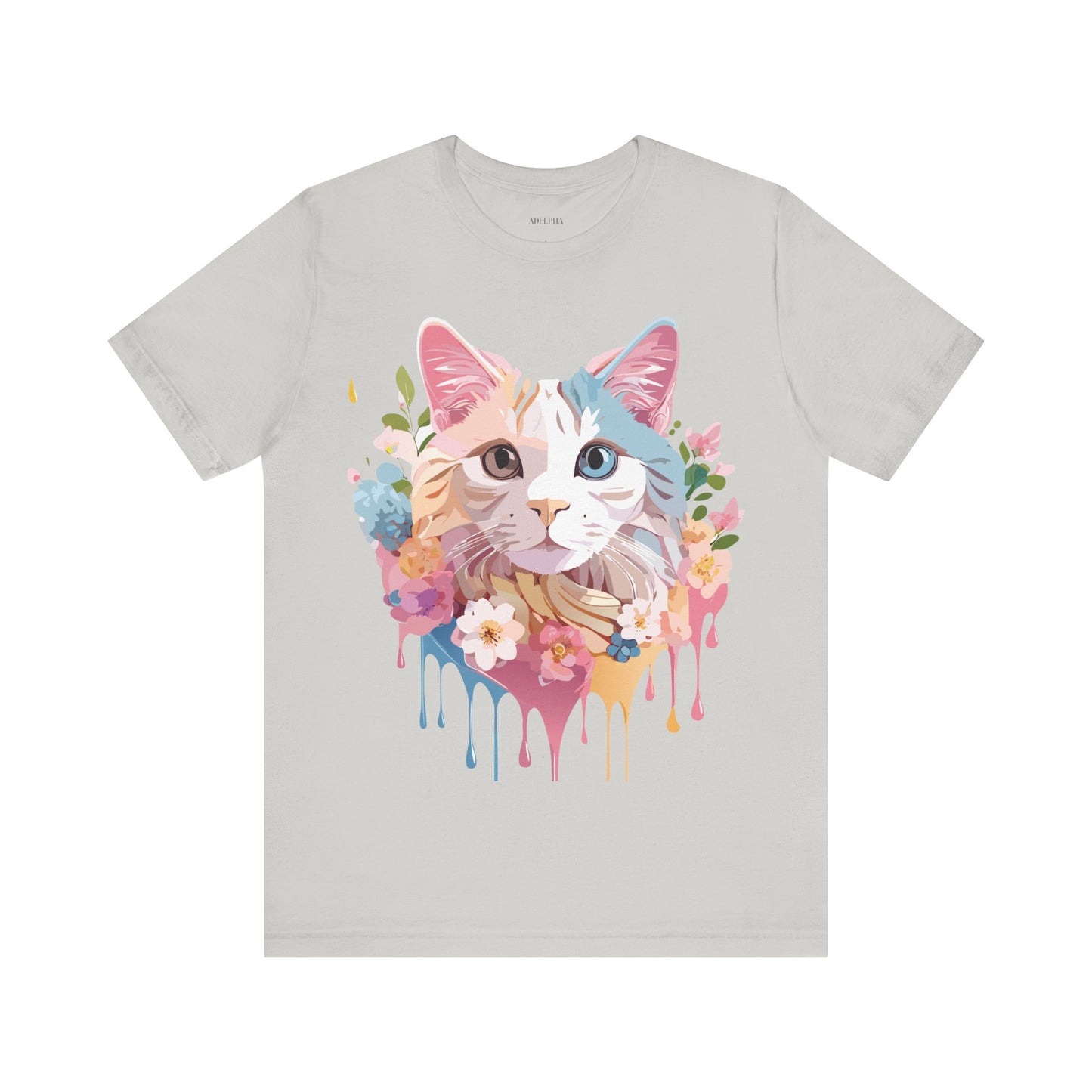 Natural Cotton Tee Shirt with Cat Printify