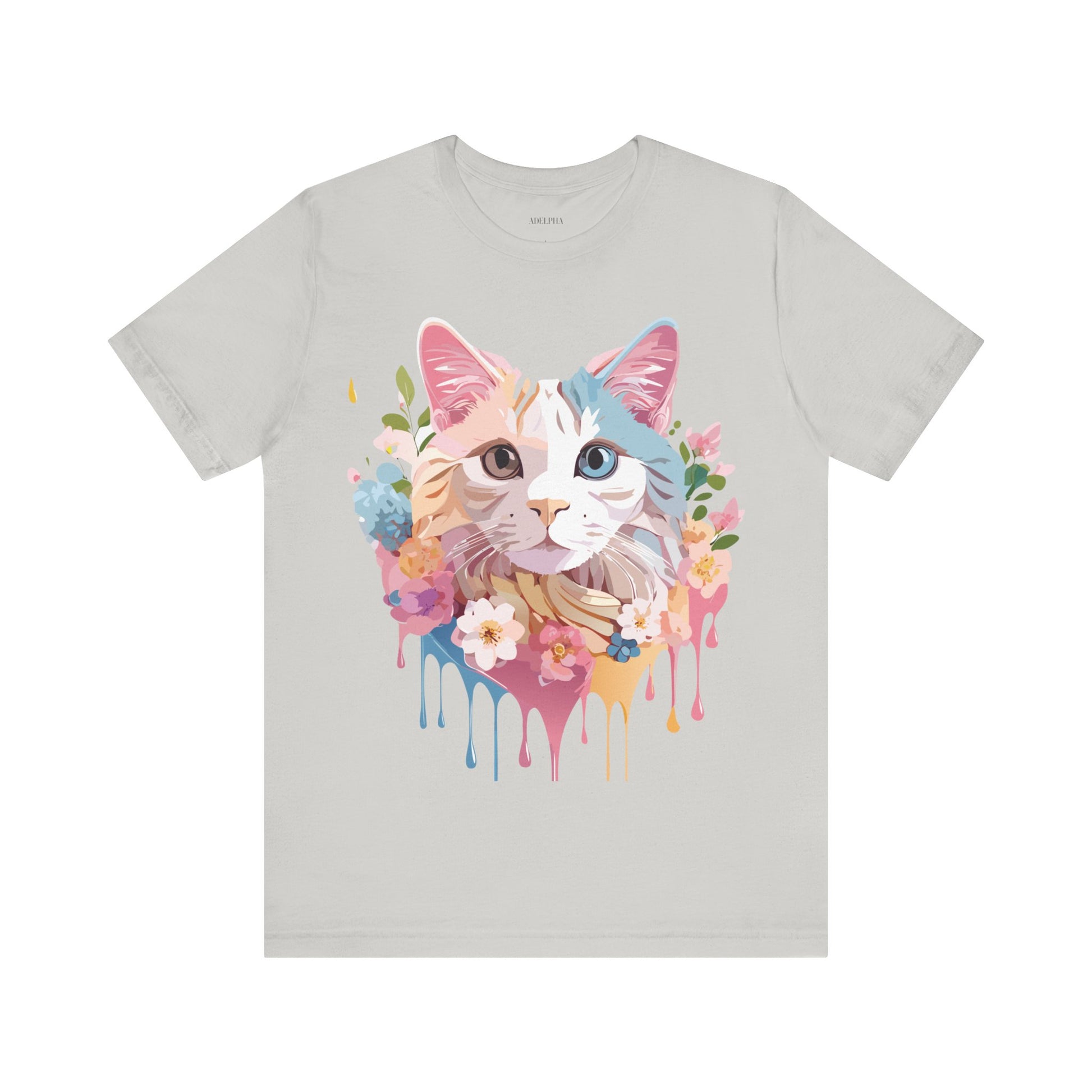 Natural Cotton Tee Shirt with Cat Printify