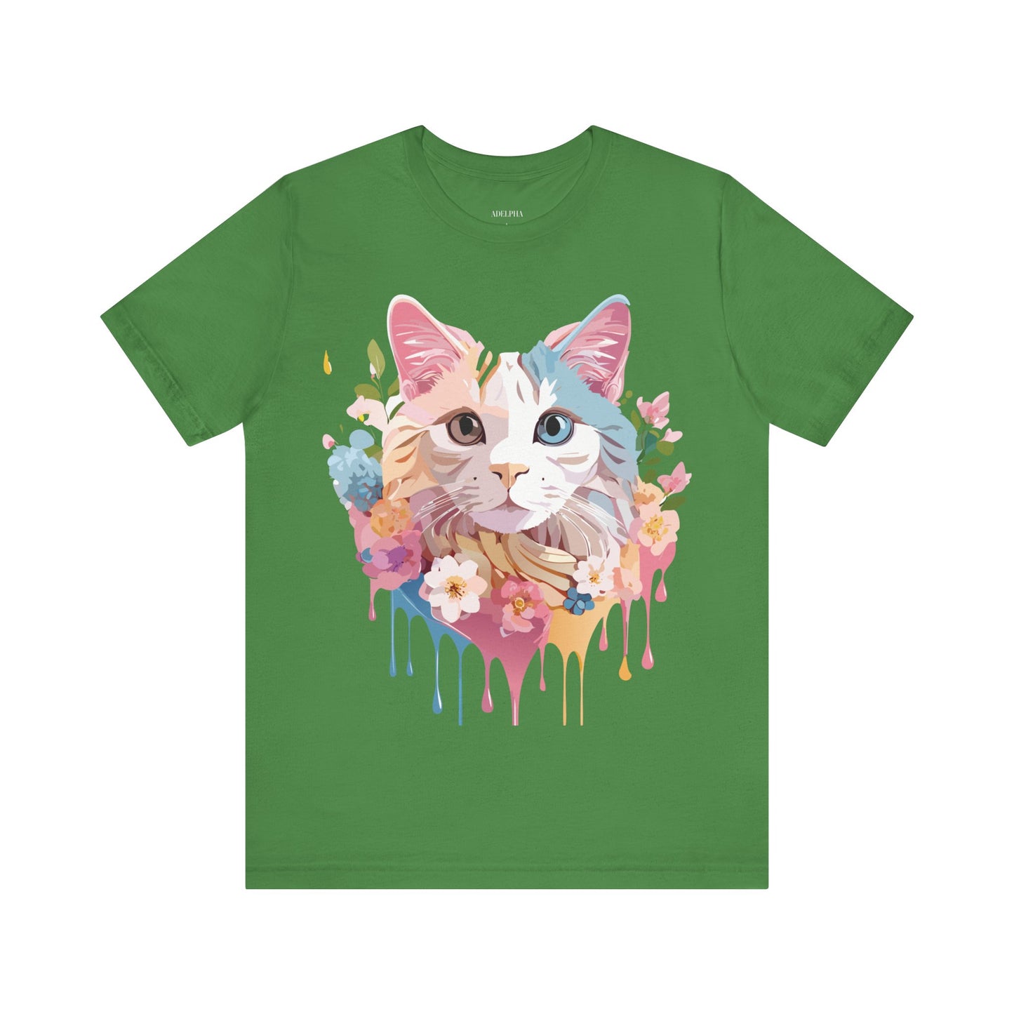 Natural Cotton Tee Shirt with Cat Printify