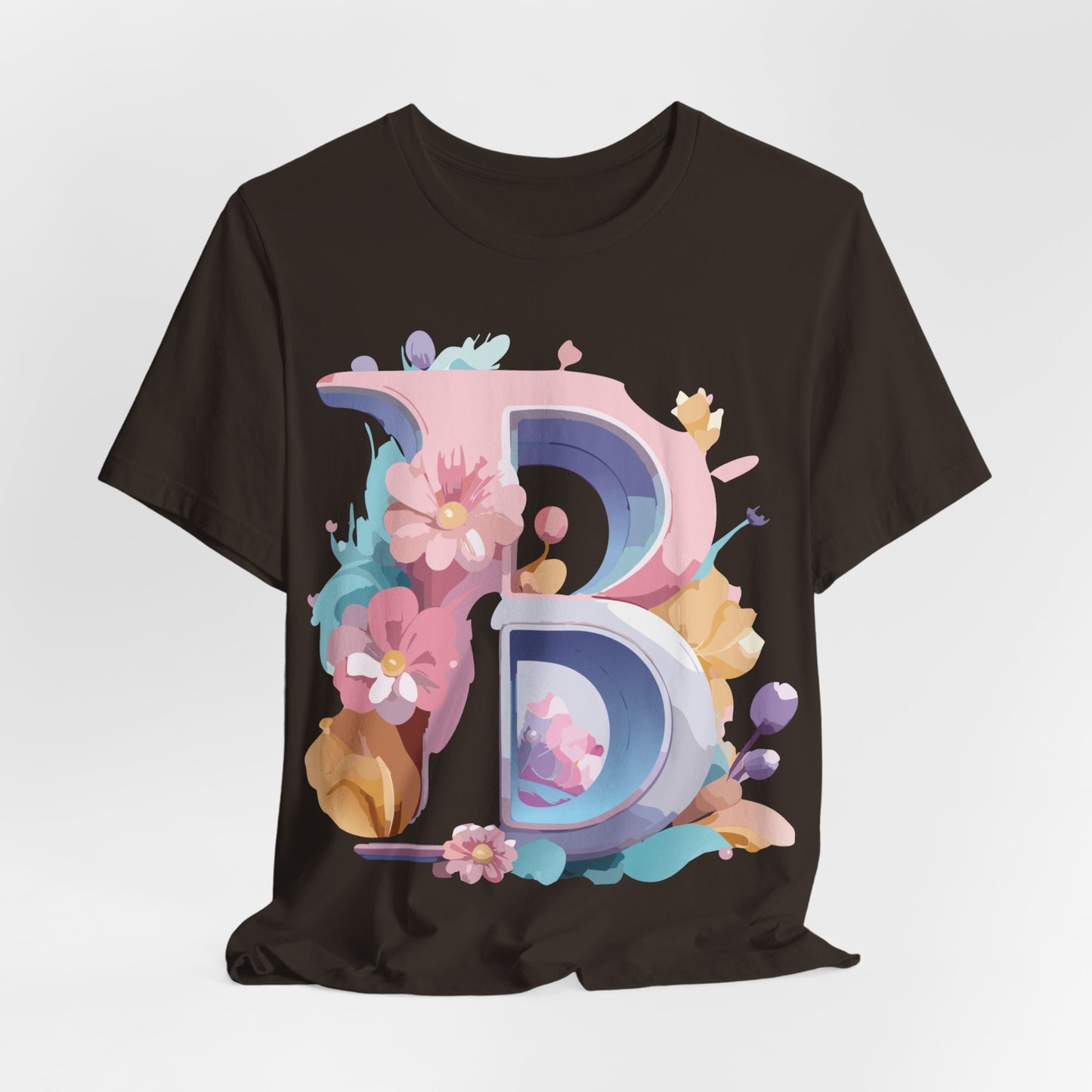 Natural Cotton Tee Shirt - Letters Collection - B Printify