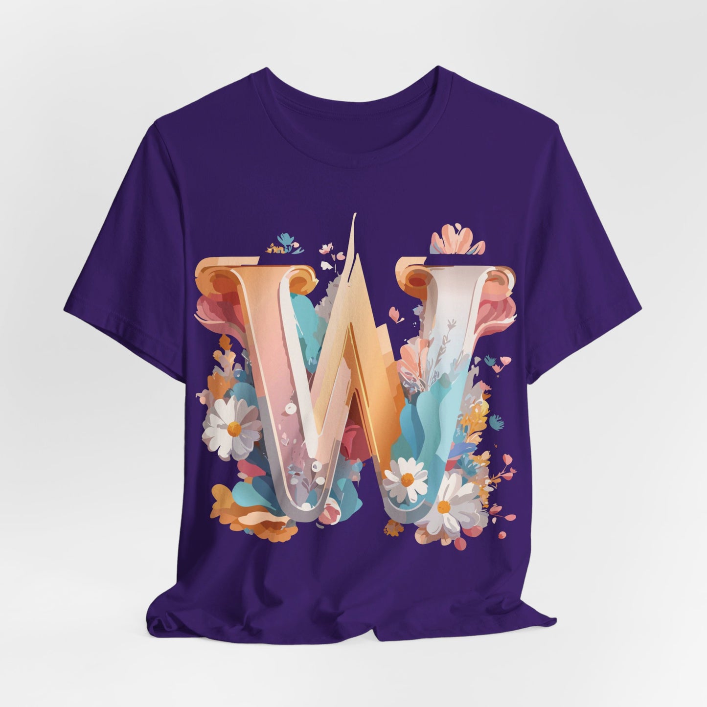 Natural Cotton Tee Shirt - Letters Collection - W Printify