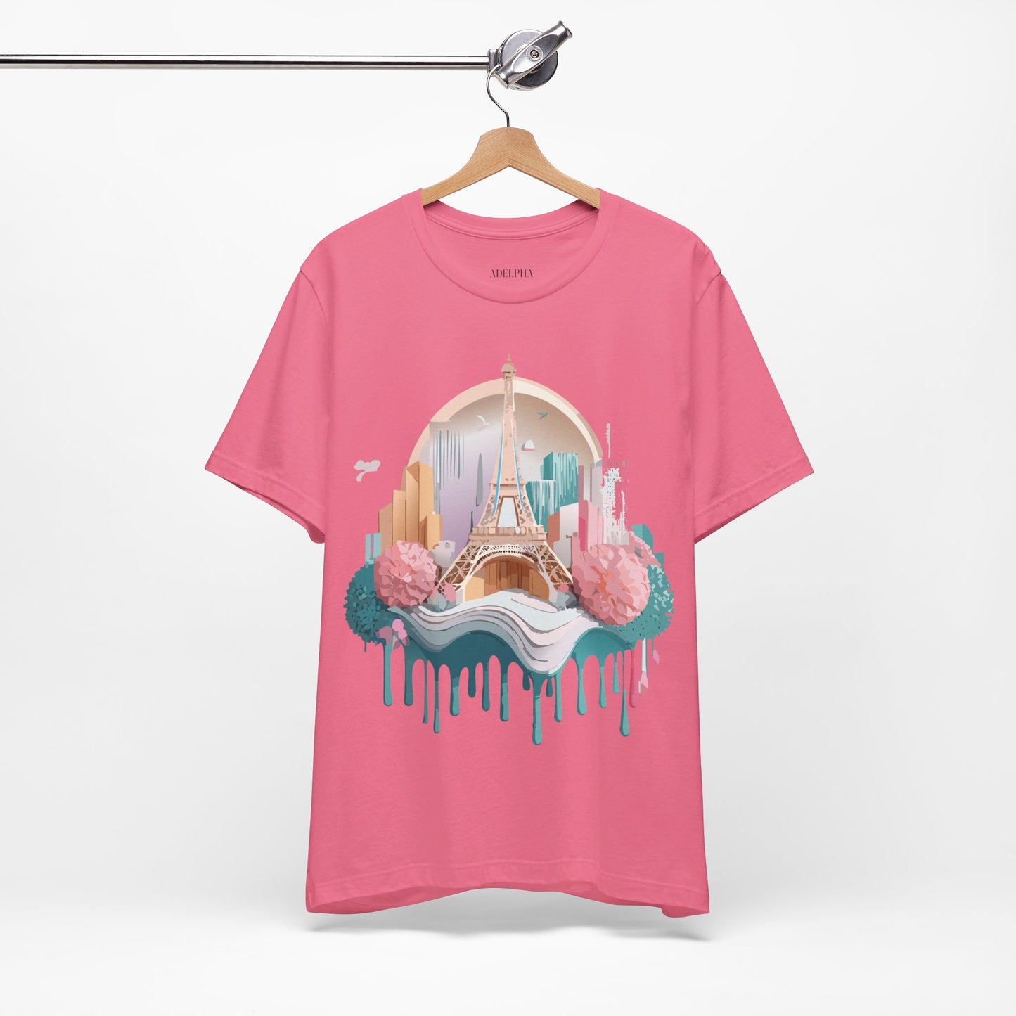 Natural Cotton Tee Shirt - Beautiful Places Collection - Paris Printify