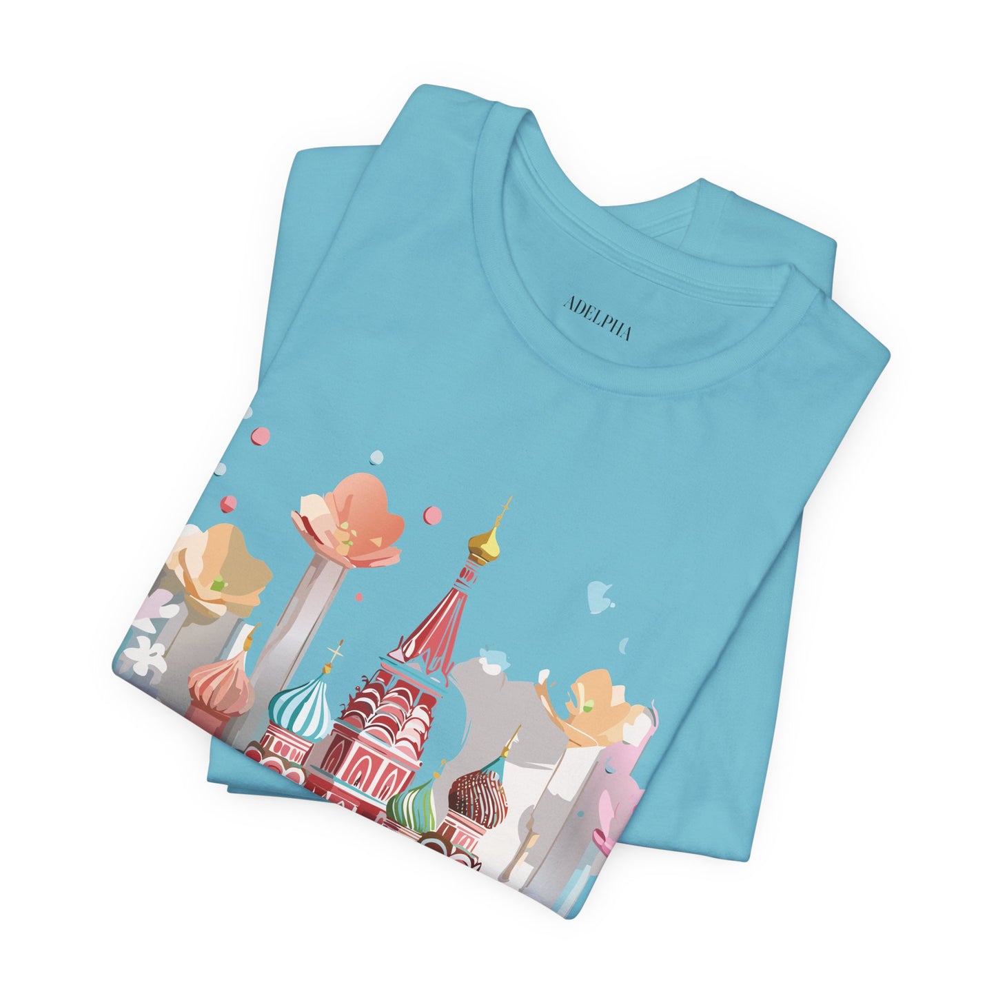 Natural Cotton Tee Shirt - Beautiful Places Collection - Moscow Printify