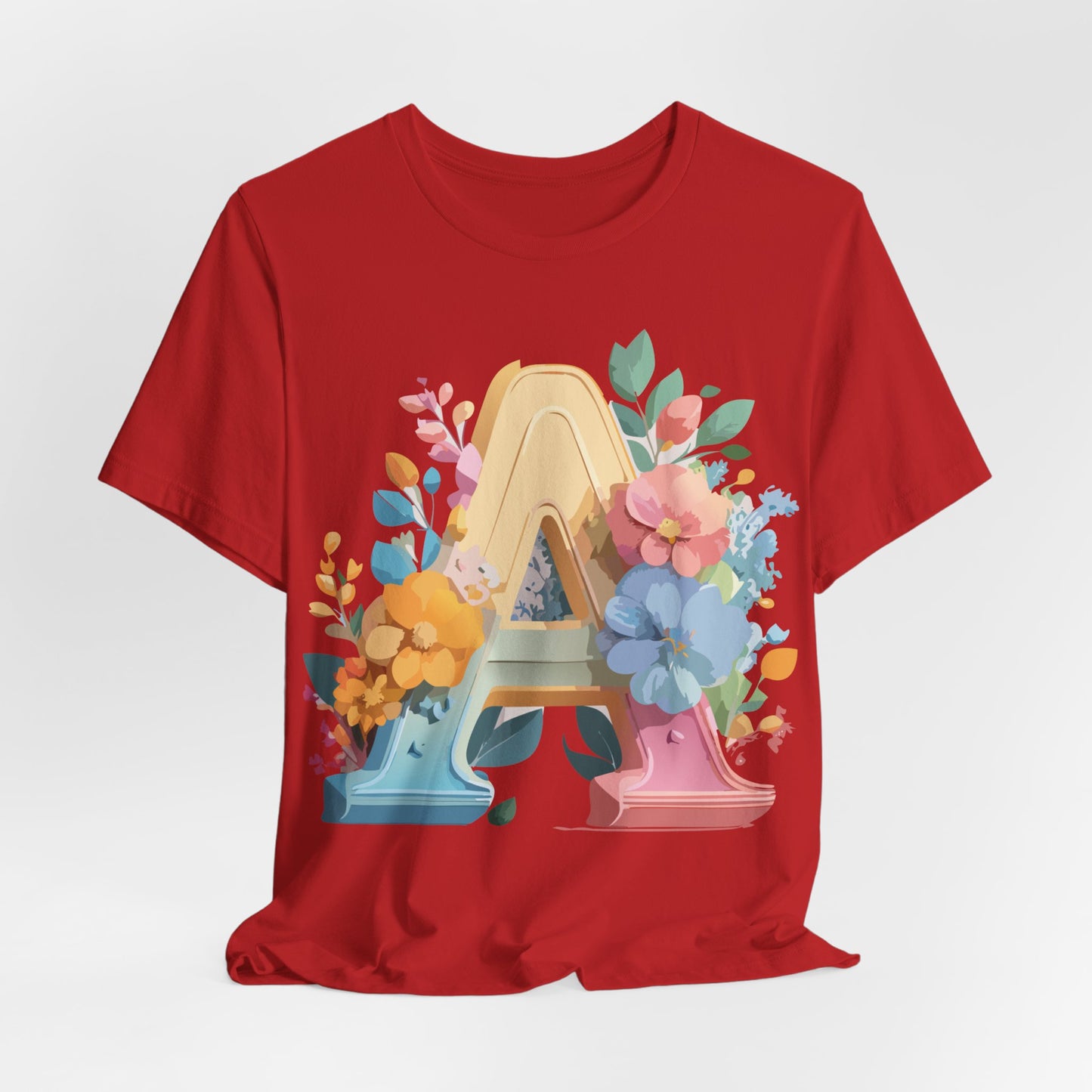 Natural Cotton Tee Shirt - Letters Collection - A Printify