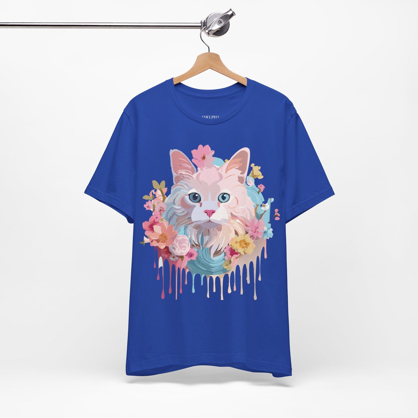 Natural Cotton Tee Shirt with Cat Printify