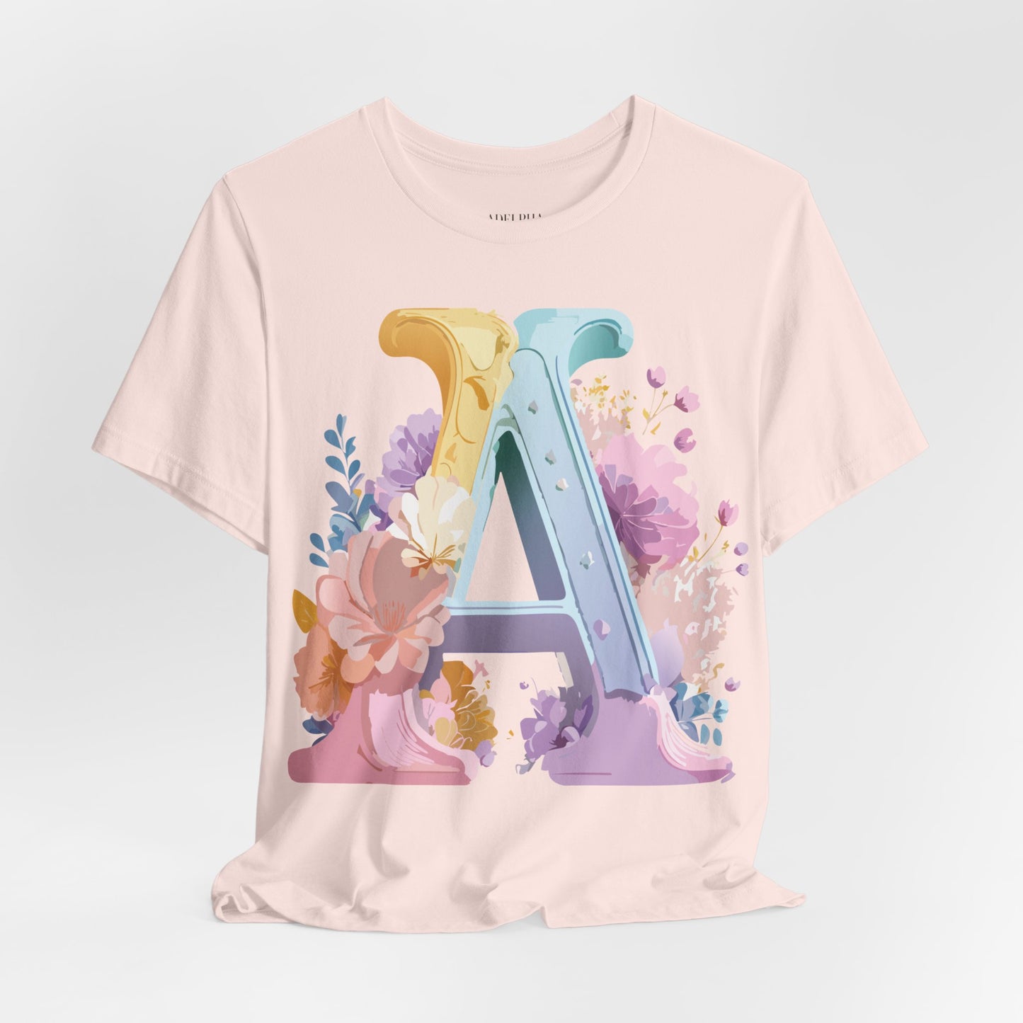 Natural Cotton Tee Shirt - Letters Collection - A Printify