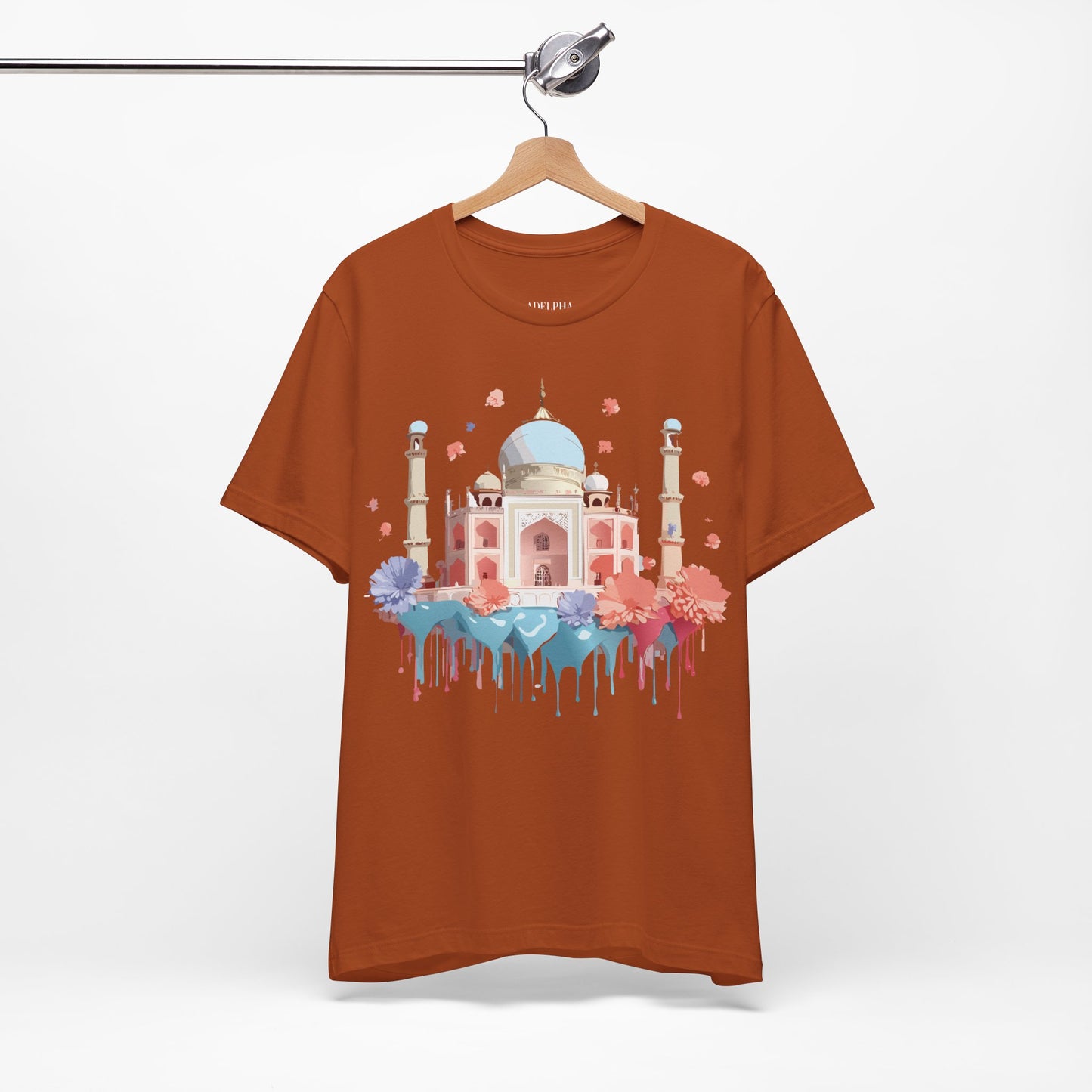 Natural Cotton Tee Shirt - Taj Mahal, India Printify