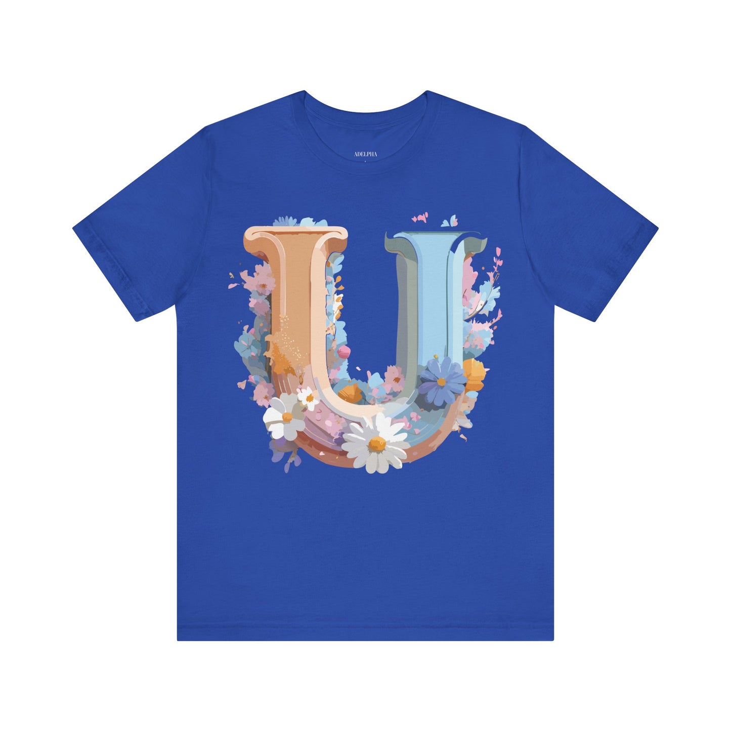 Natural Cotton Tee Shirt - Letters Collection - U Printify