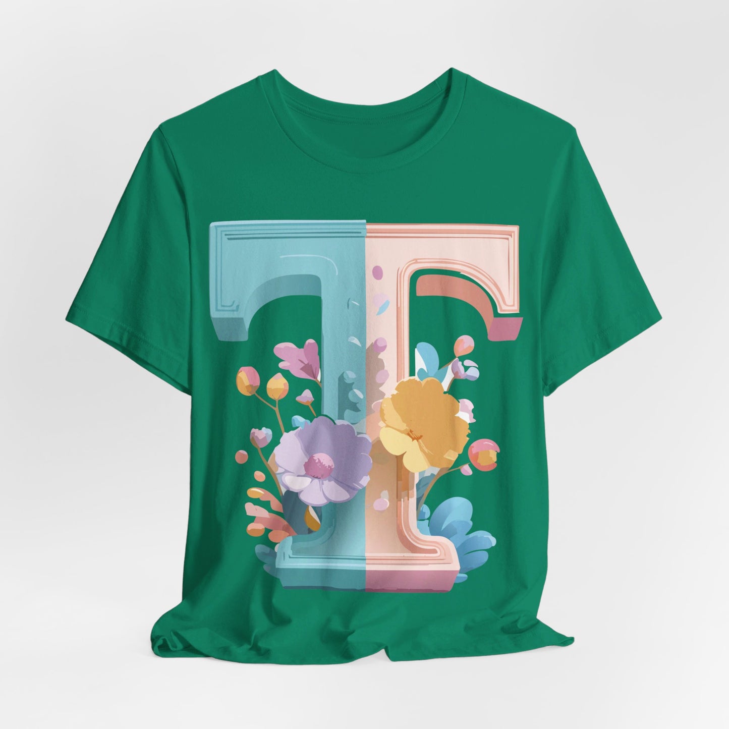 Natural Cotton Tee Shirt - Letters Collection - T Printify