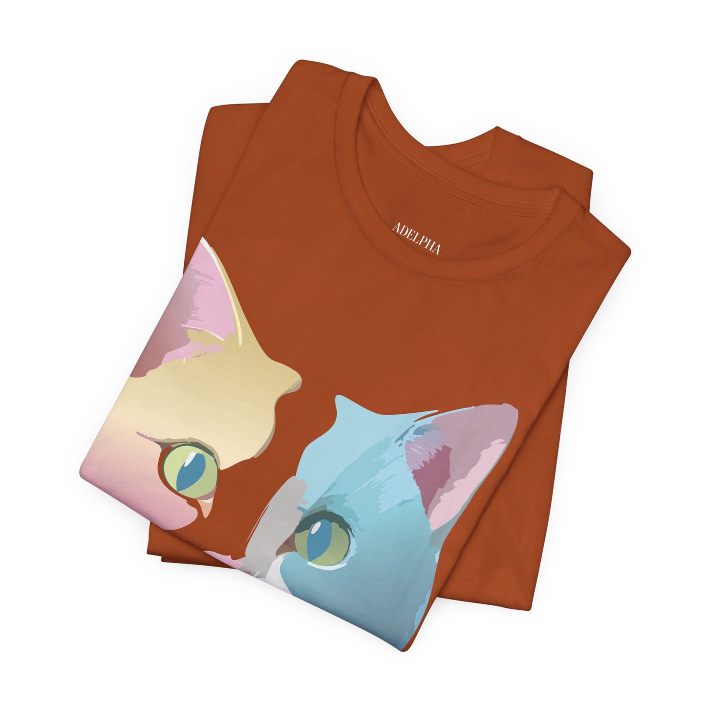 Natural Cotton Tee Shirt with Cat Printify