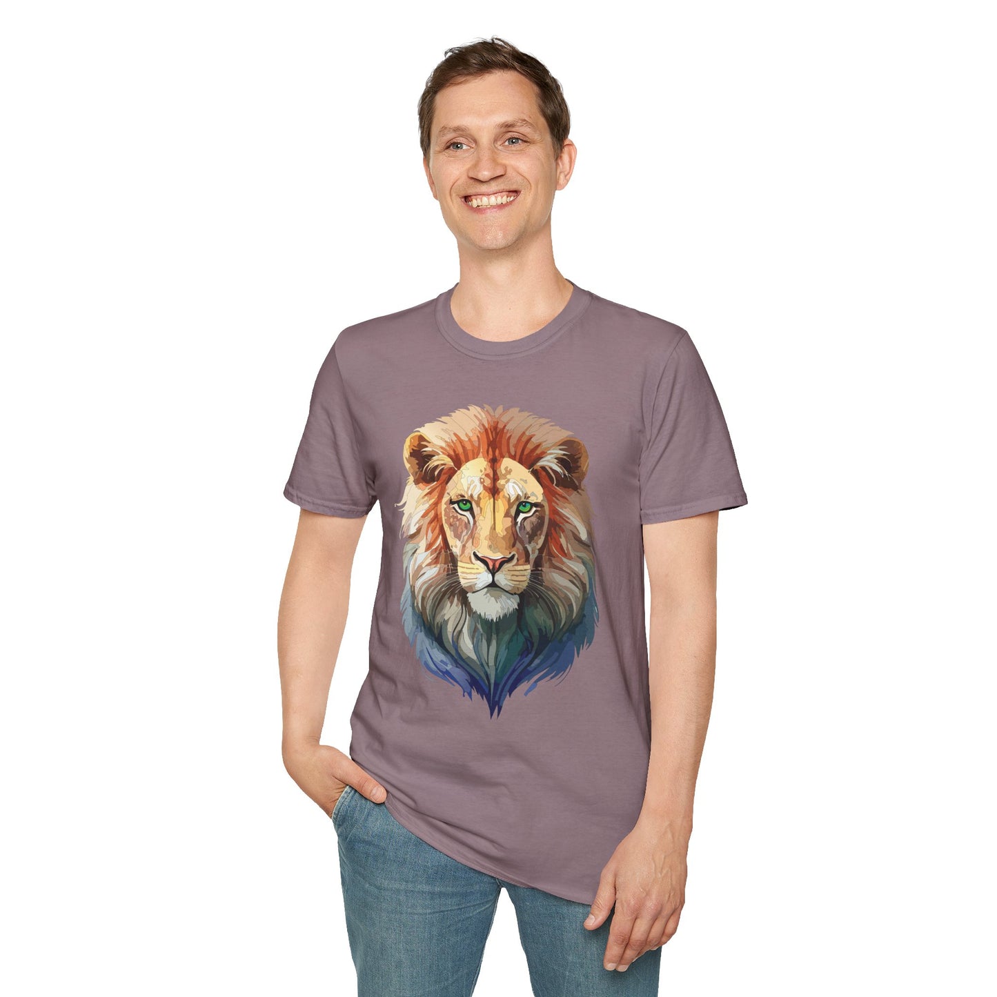 Lion Shirt, Shirt with Lion, Floral Lion Tee, Shirt with Animals