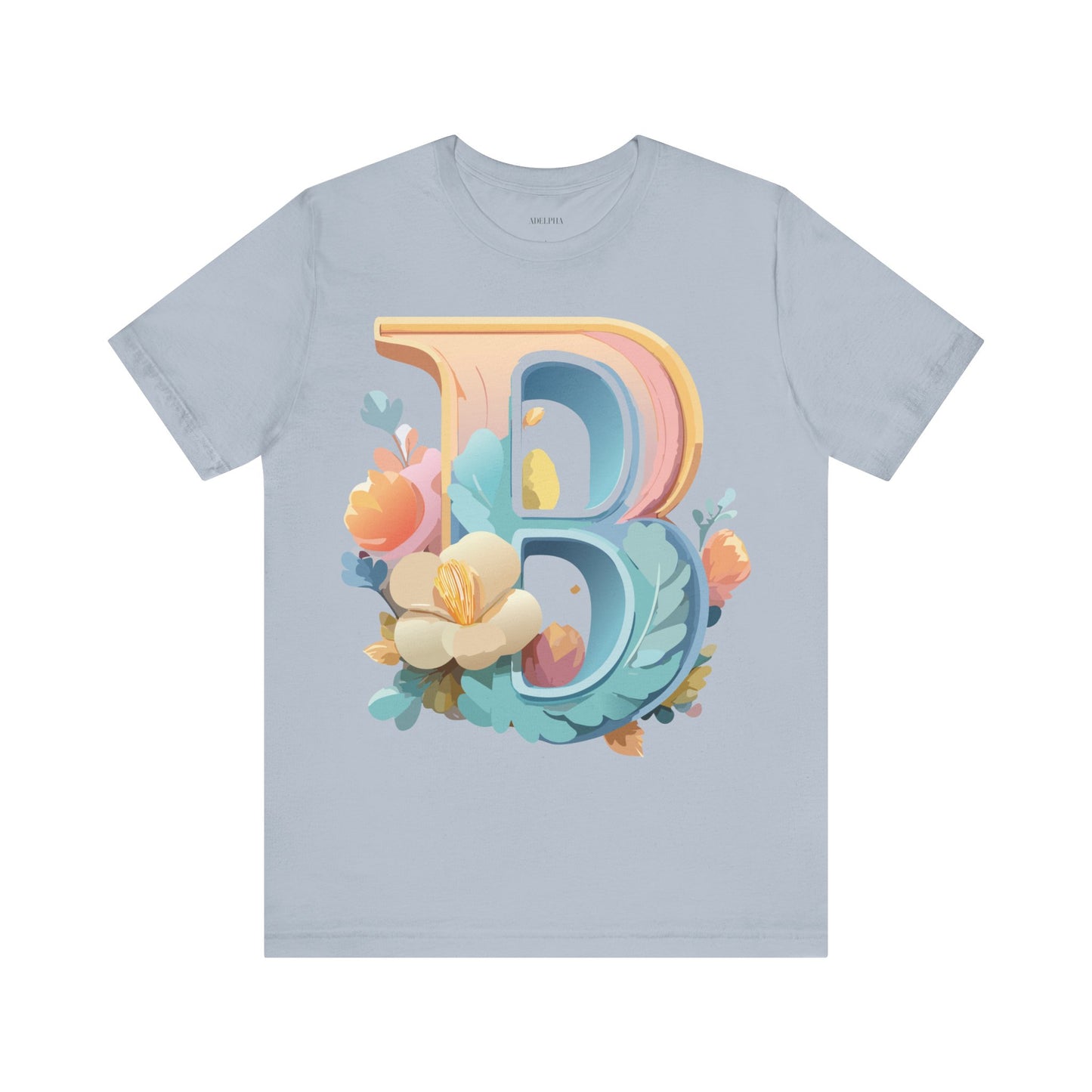 Natural Cotton Tee Shirt - Letters Collection - B Printify
