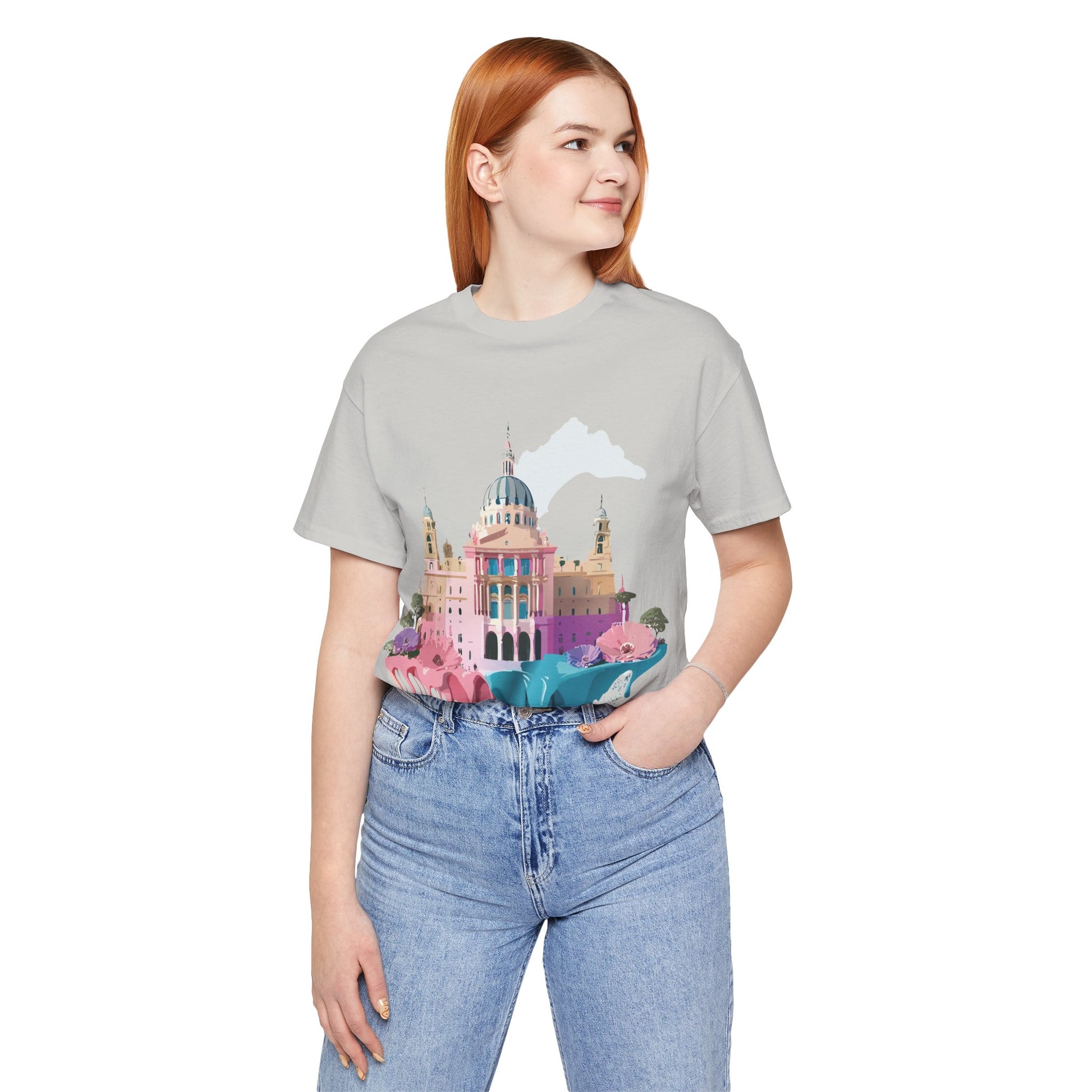 Natural Cotton Tee Shirt - Beautiful Places Collection - Madrid Printify