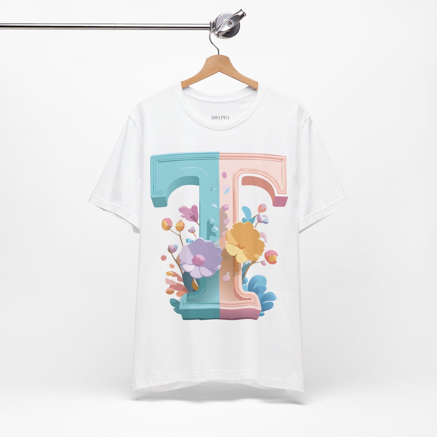 Natural Cotton Tee Shirt - Letters Collection - T Printify