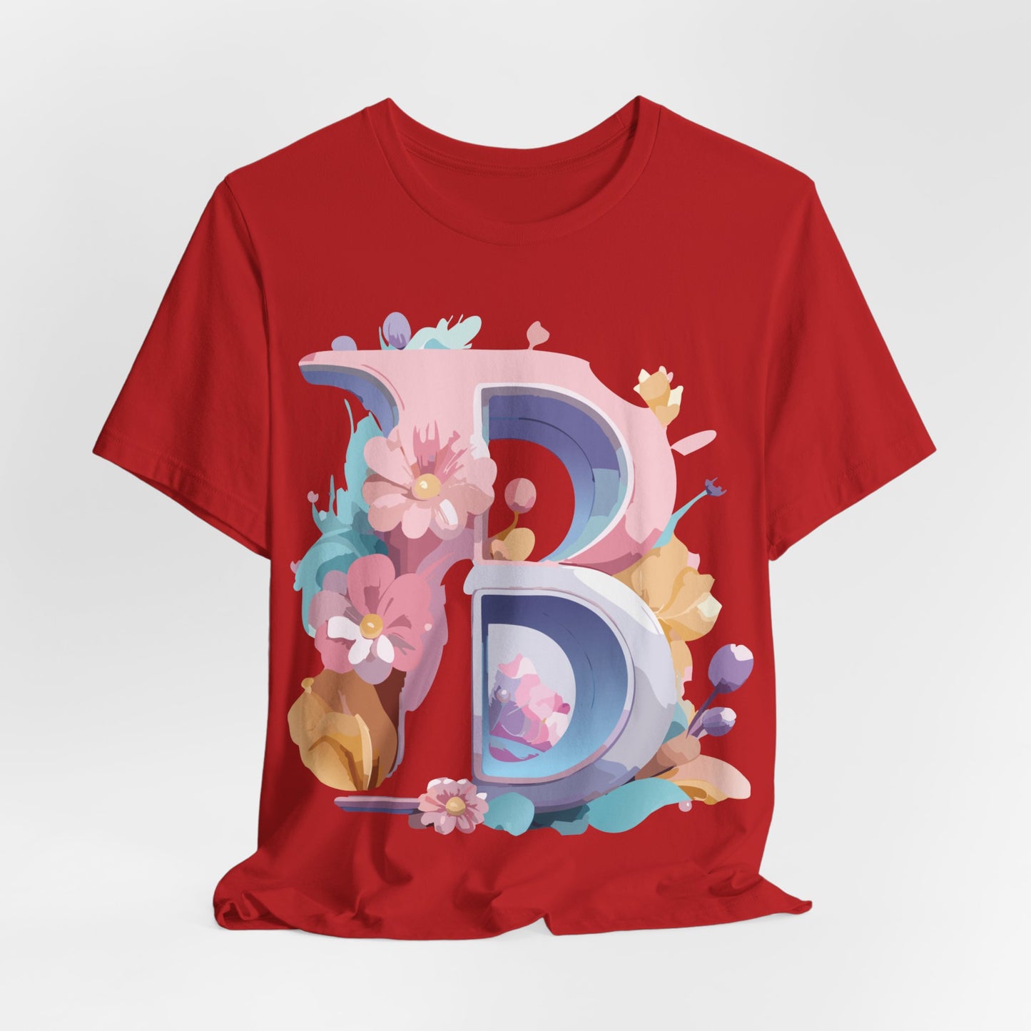 Natural Cotton Tee Shirt - Letters Collection - B Printify