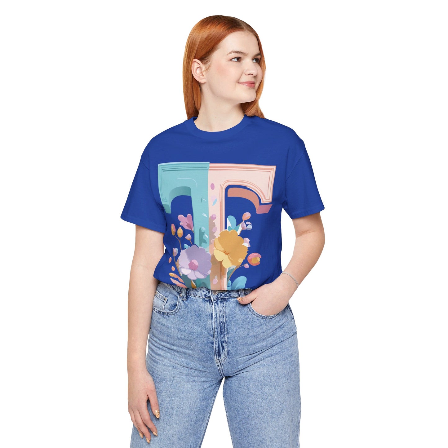 Natural Cotton Tee Shirt - Letters Collection - T Printify