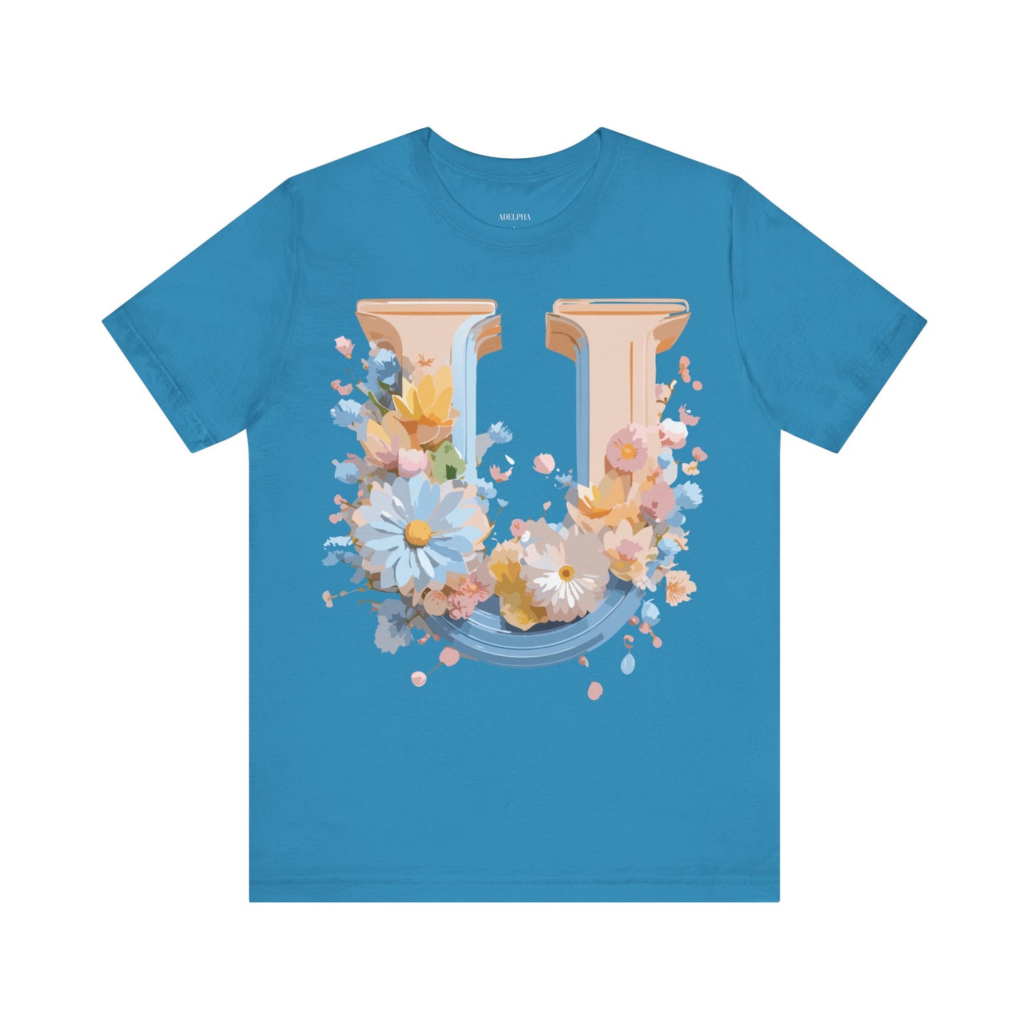 Natural Cotton Tee Shirt - Letters Collection - U Printify