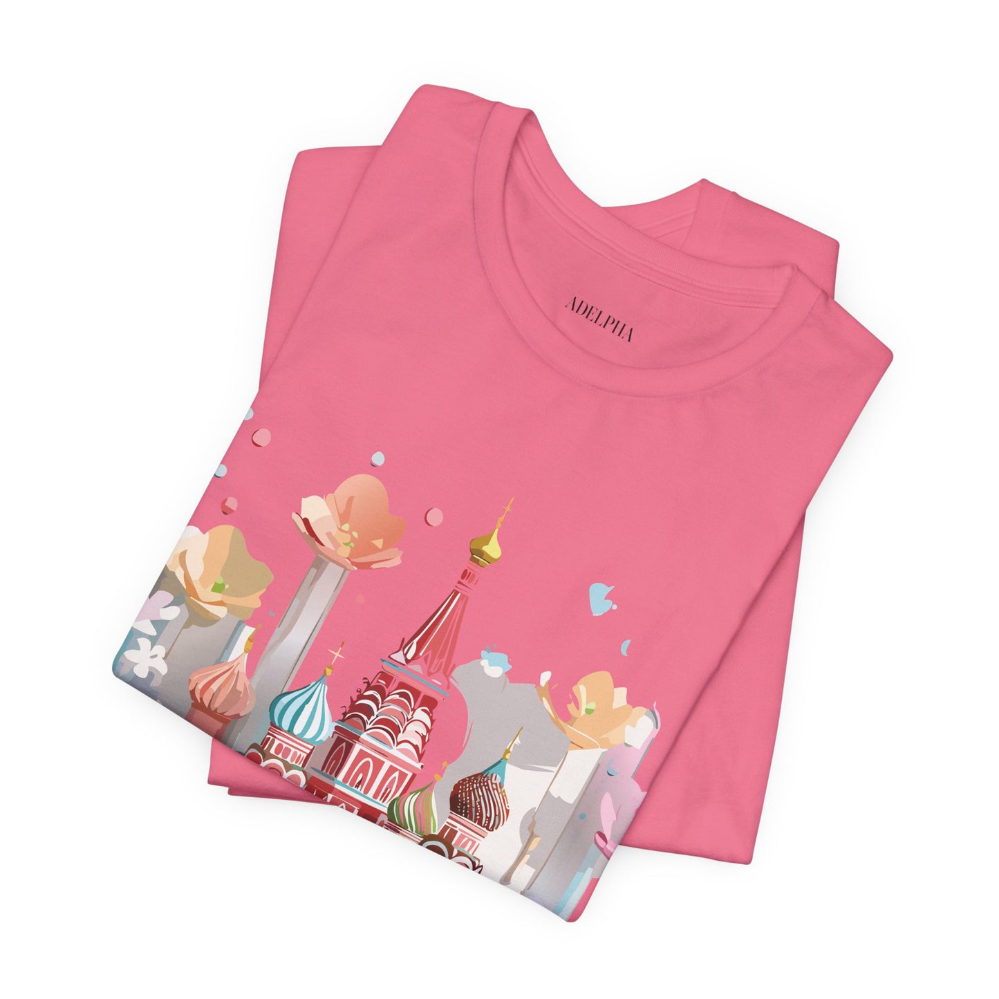 Natural Cotton Tee Shirt - Beautiful Places Collection - Moscow Printify