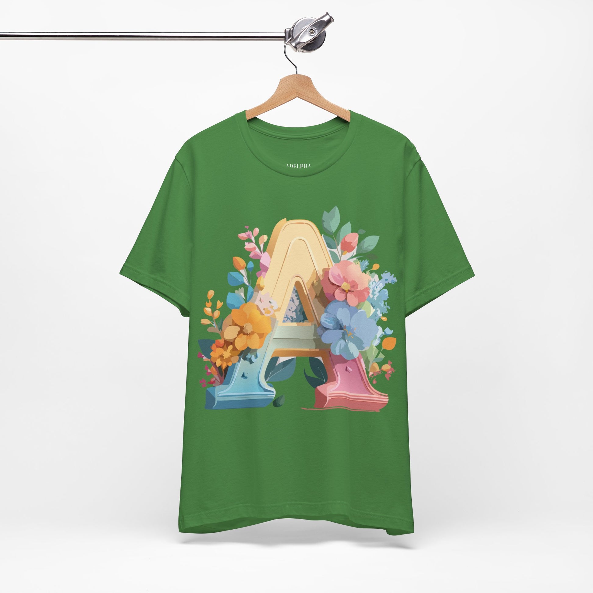 Natural Cotton Tee Shirt - Letters Collection - A Printify