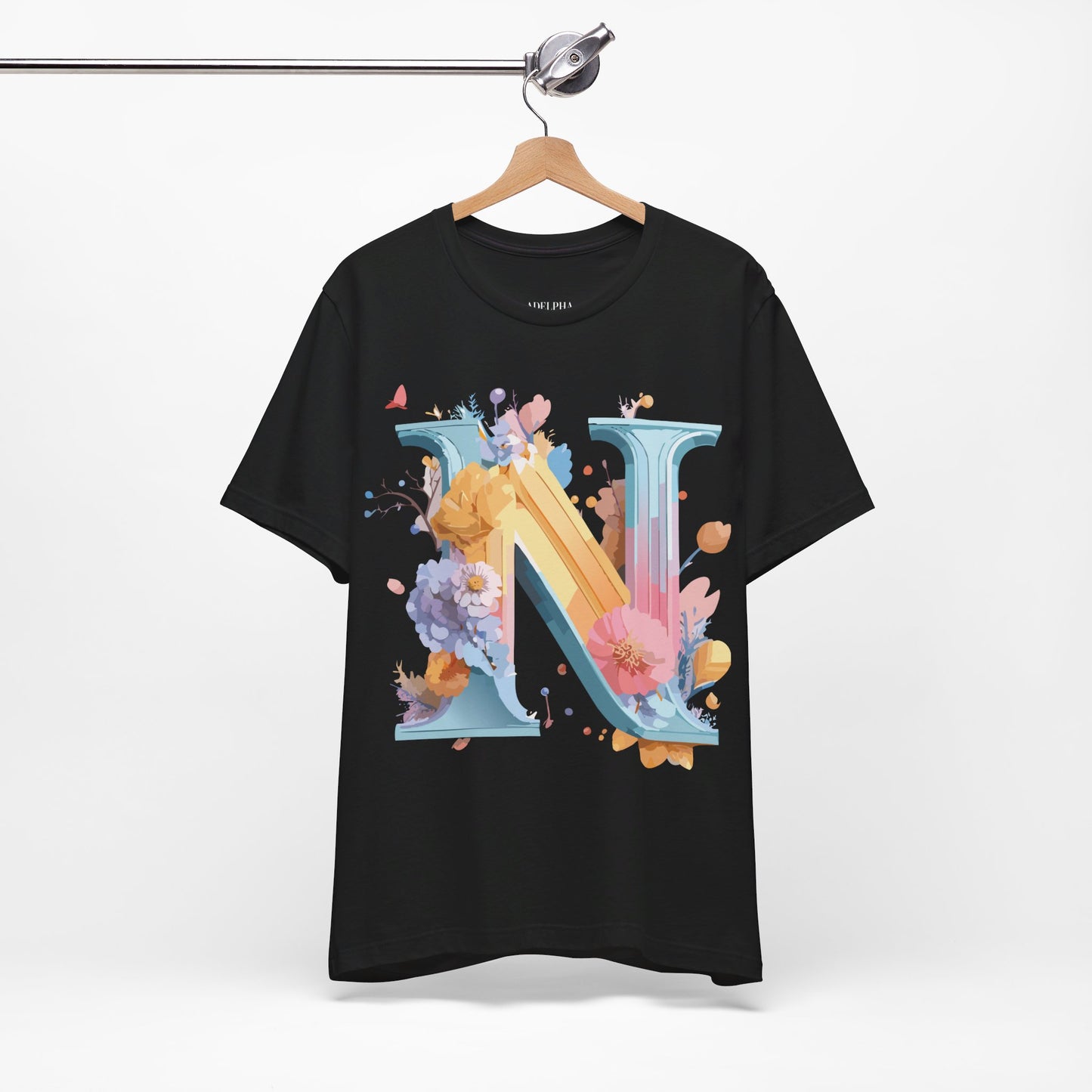 Natural Cotton Tee Shirt - Letters Collection - N Printify