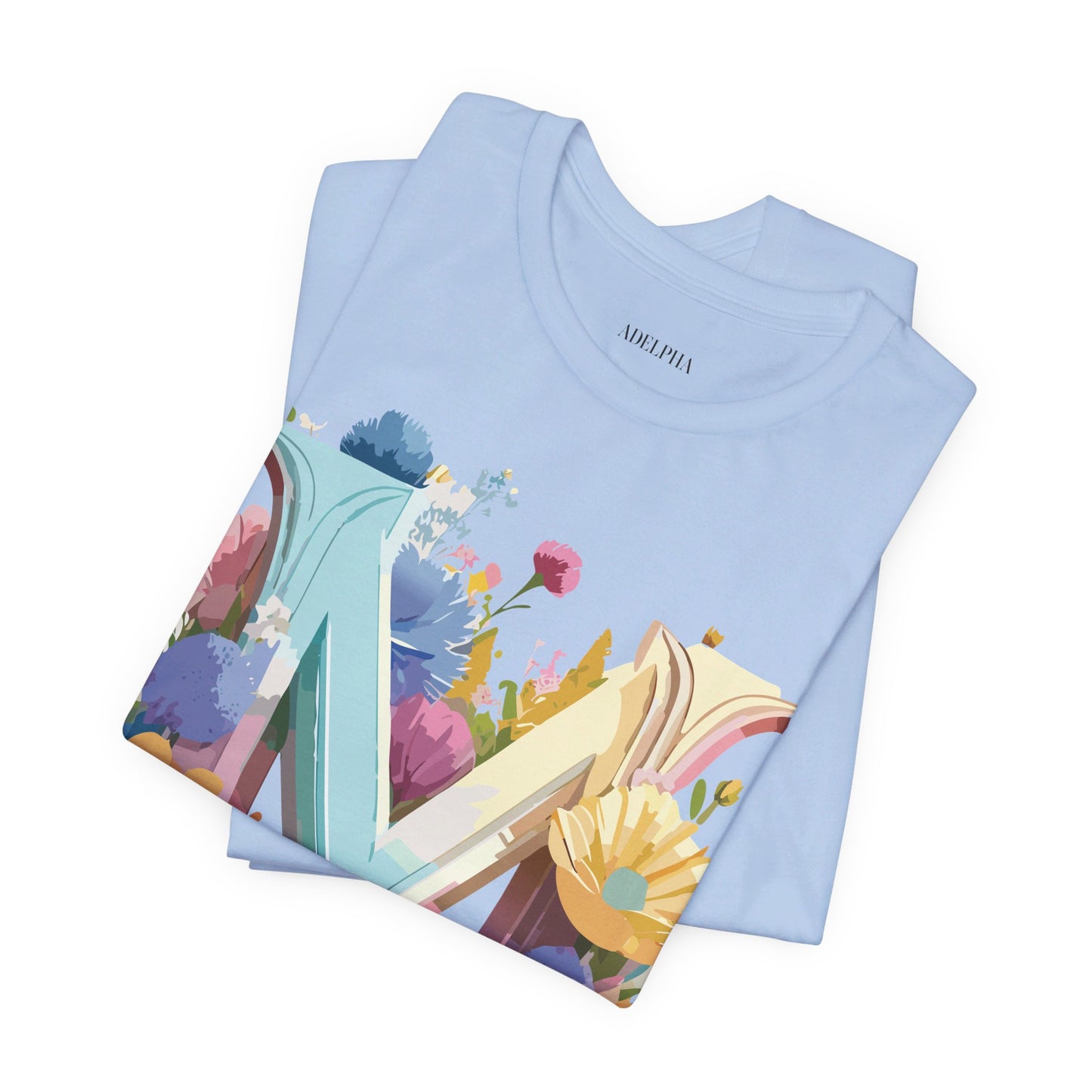 Natural Cotton Tee Shirt - Letters Collection - M Printify