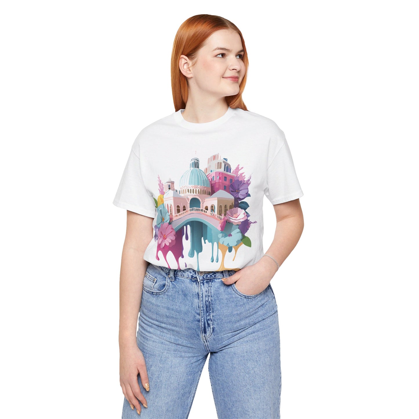 Natural Cotton Tee Shirt - Beautiful Places Collection - Venice Printify