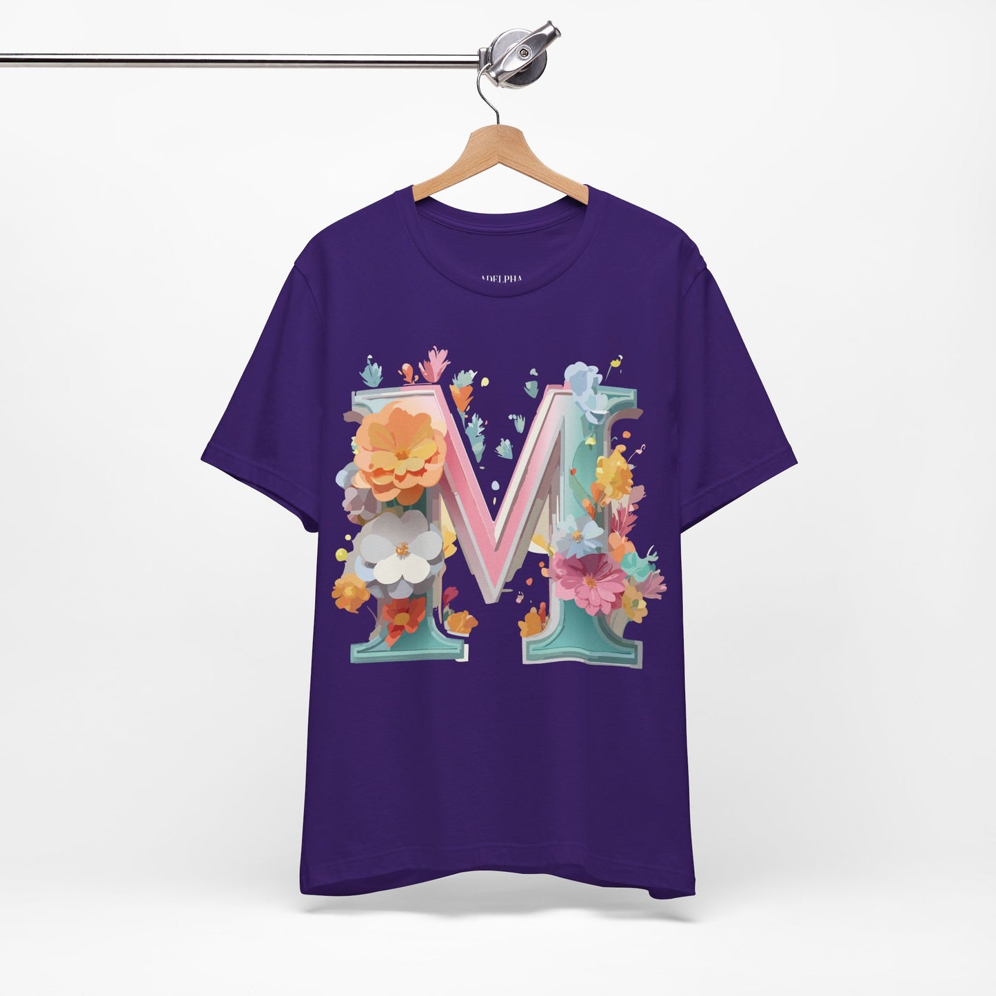 Natural Cotton Tee Shirt - Letters Collection - M Printify
