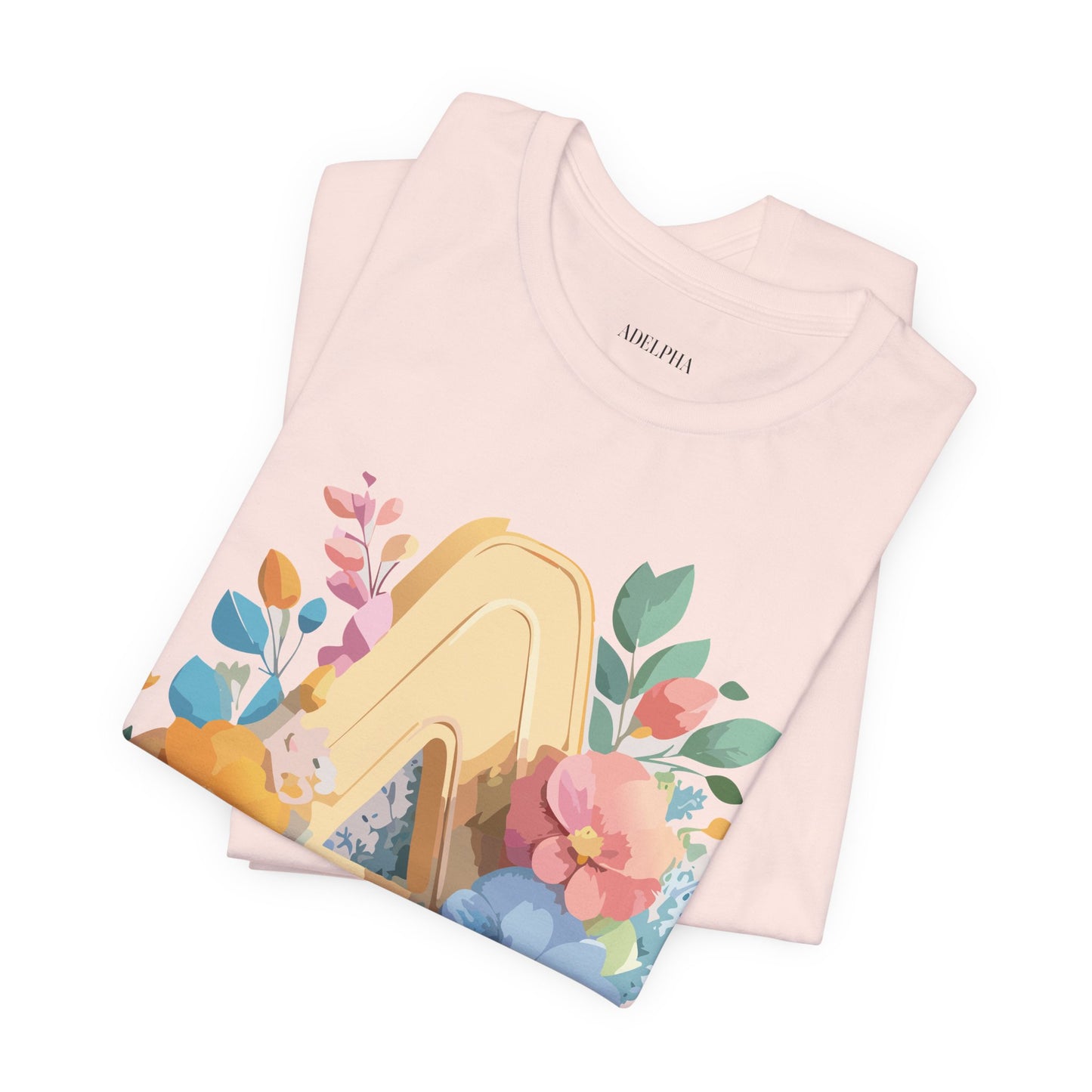 Natural Cotton Tee Shirt - Letters Collection - A Printify