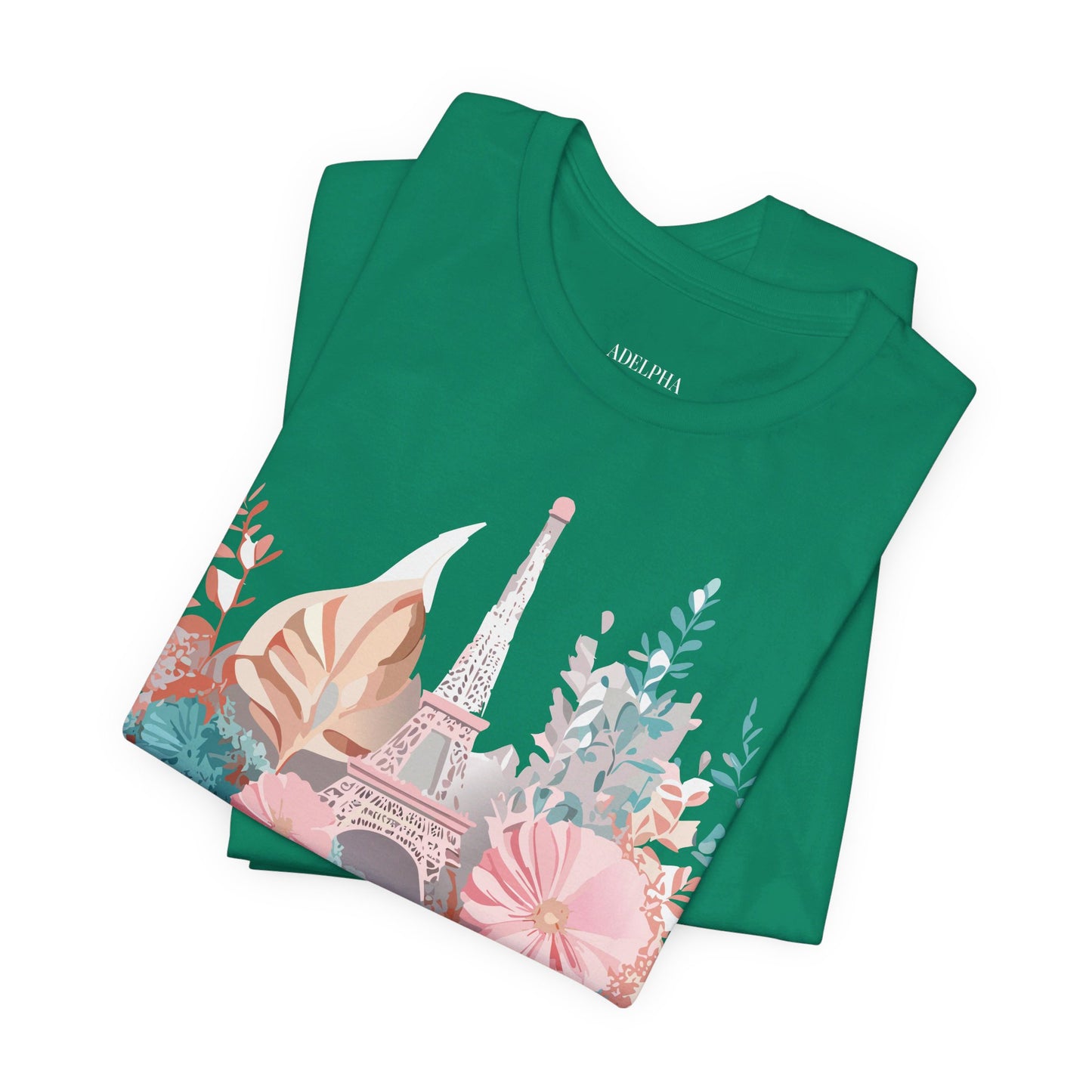Natural Cotton Tee Shirt - Beautiful Places Collection - Paris Printify