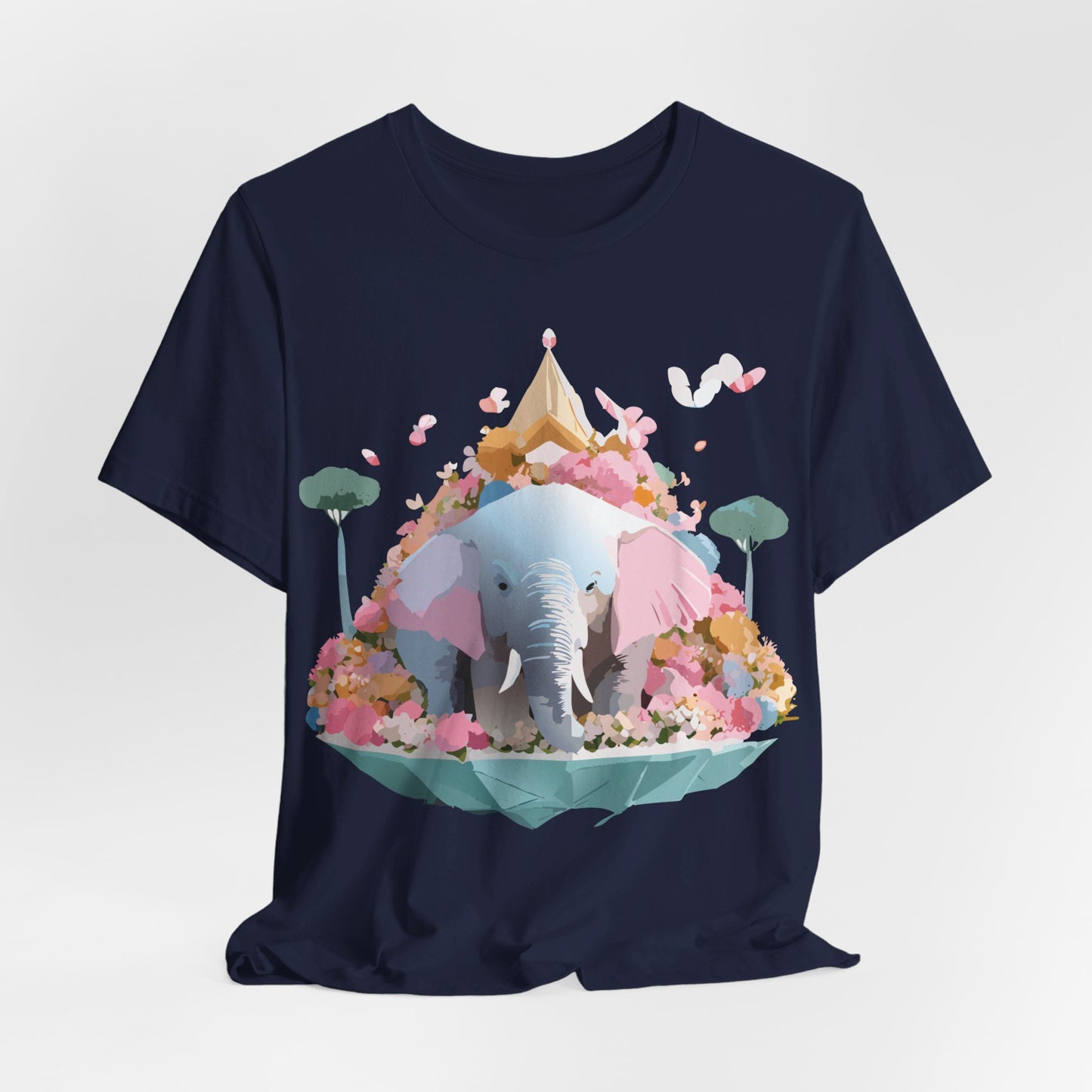Natural Cotton Tee Shirt with Elephant Printify