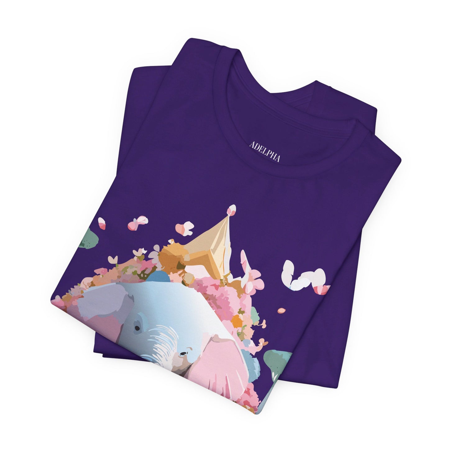 Natural Cotton Tee Shirt with Elephant Printify