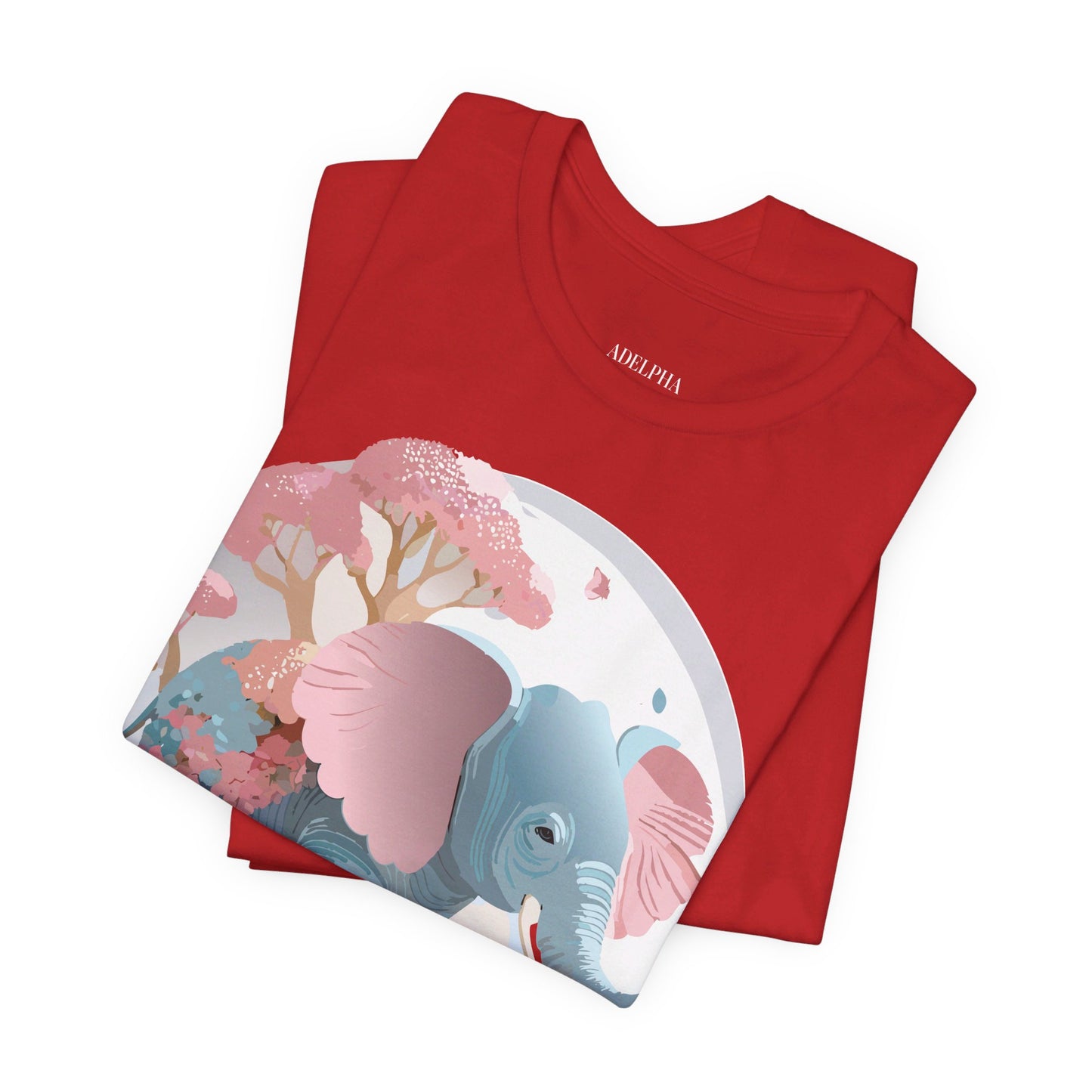 Natural Cotton Tee Shirt with Elephant Printify