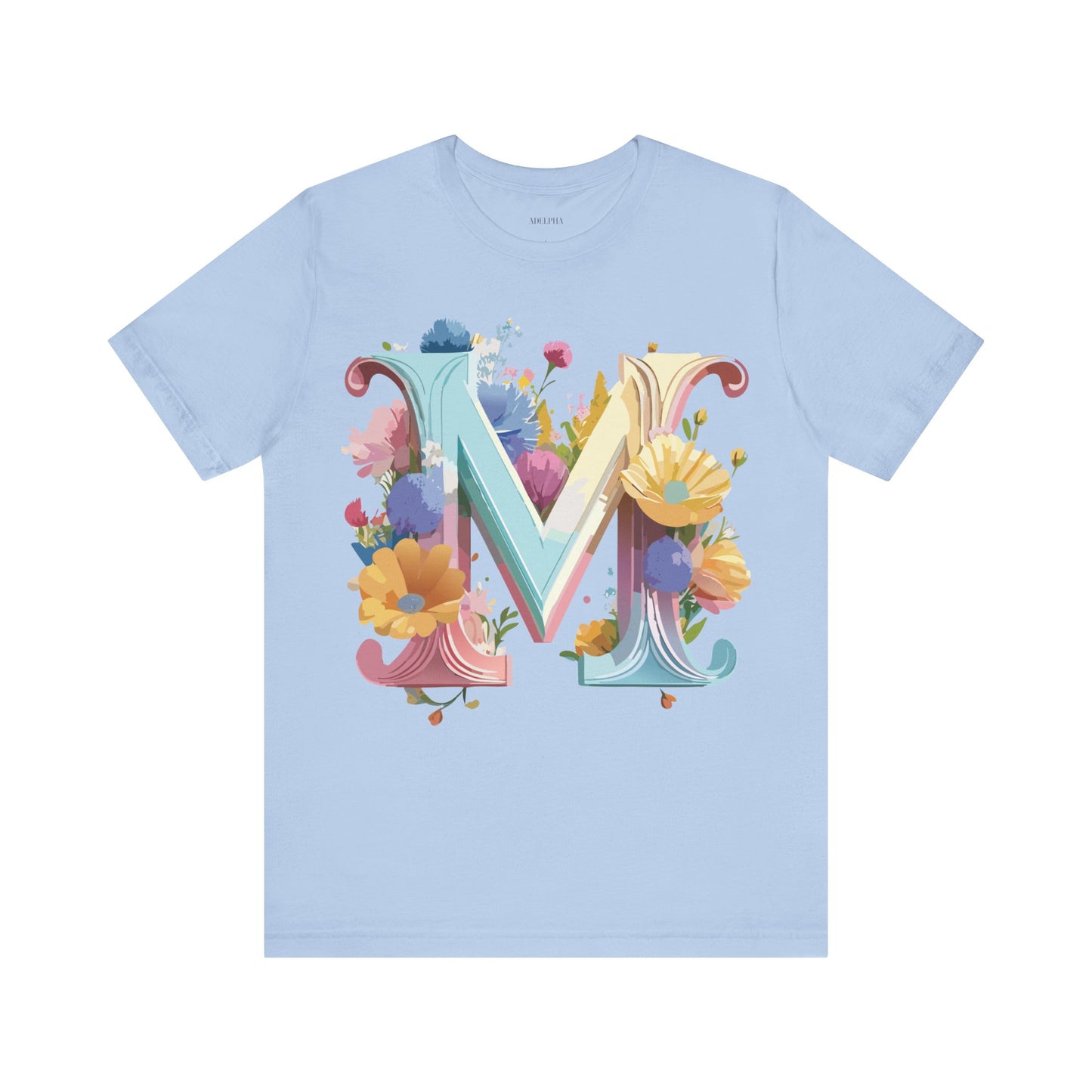 Natural Cotton Tee Shirt - Letters Collection - M Printify