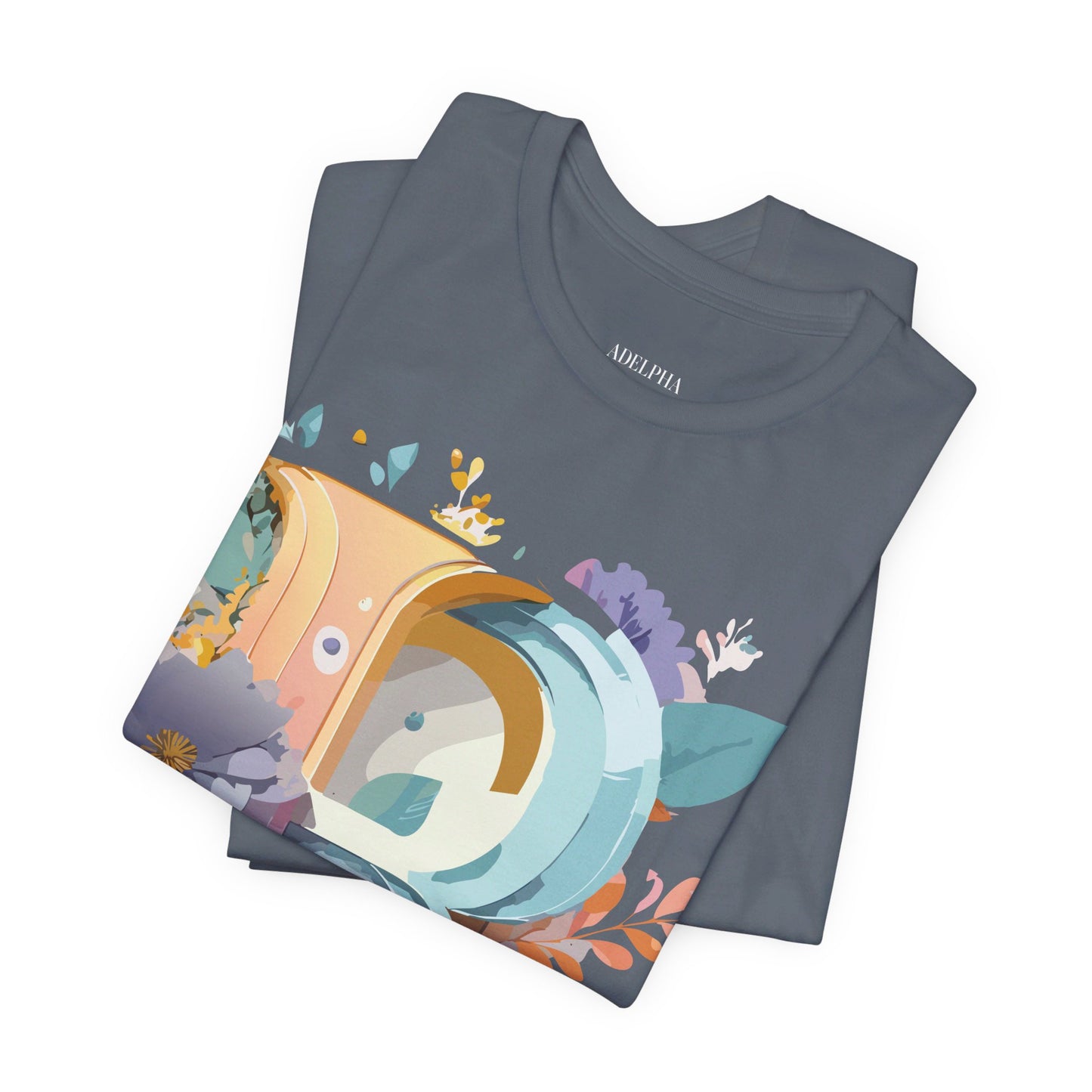 Natural Cotton Tee Shirt - Letters Collection - R Printify