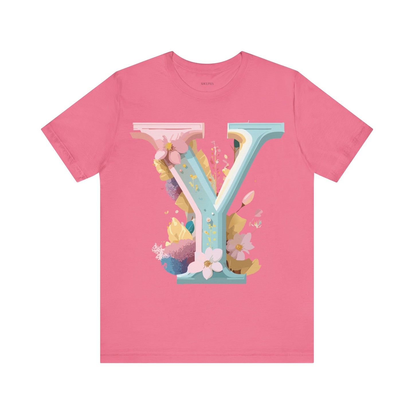 Natural Cotton Tee Shirt - Letters Collection - Y Printify