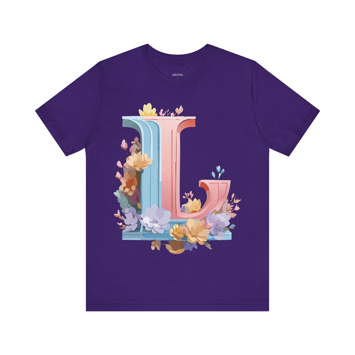 Natural Cotton Tee Shirt - Letters Collection - L Printify
