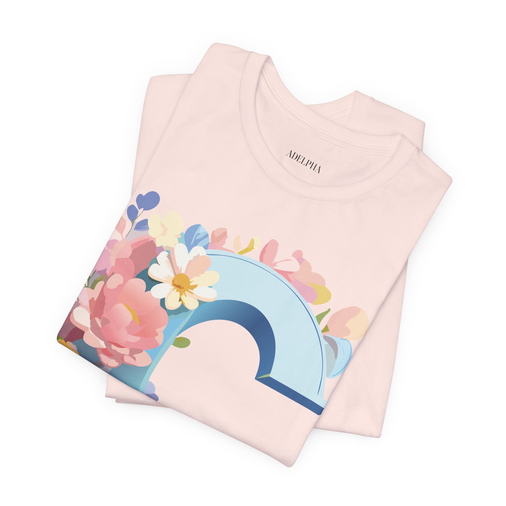 Natural Cotton Tee Shirt - Letters Collection - C Printify