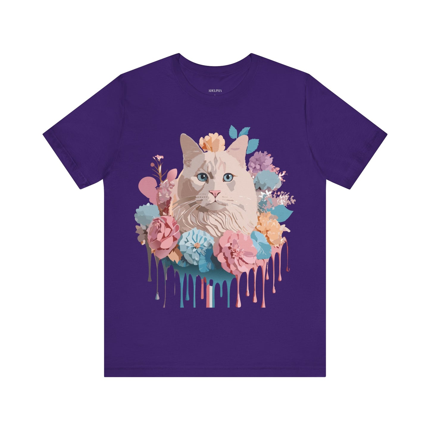 Natural Cotton Tee Shirt with Cat Printify