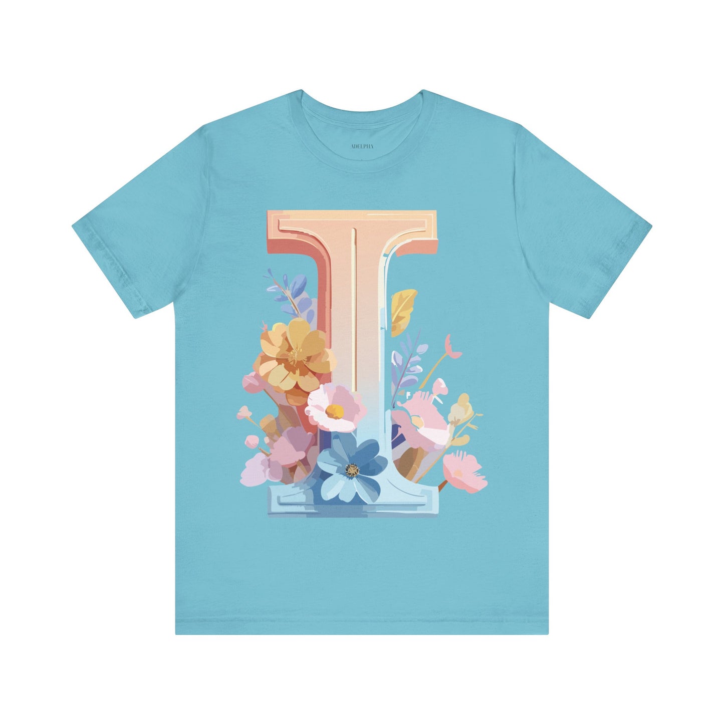 Natural Cotton Tee Shirt - Letters Collection - I Printify