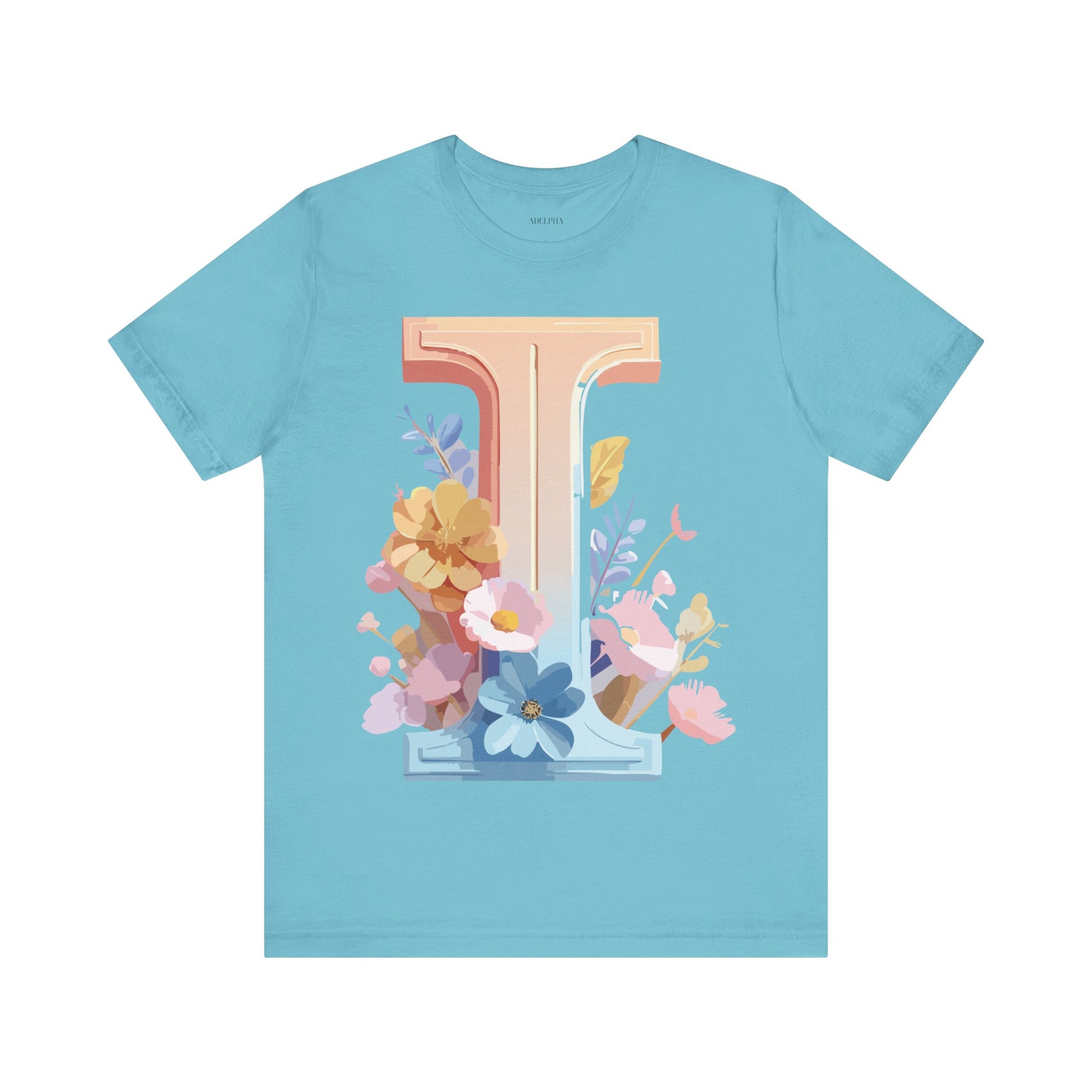 Natural Cotton Tee Shirt - Letters Collection - I Printify